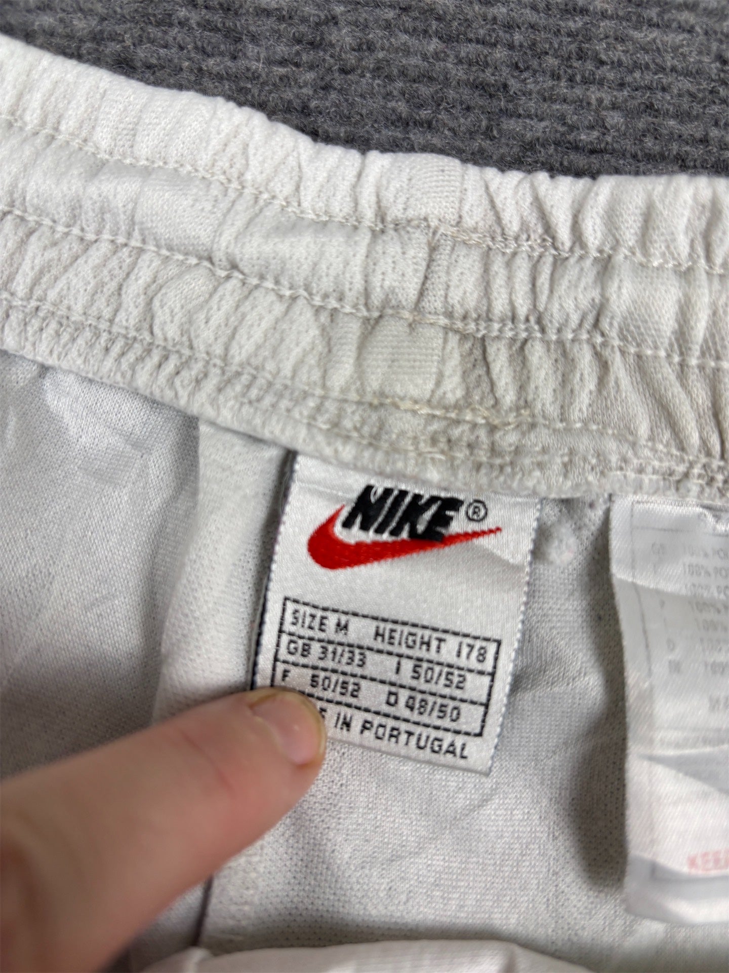 Vintage 90s Nike Shorts Size M White Textured Satin Football Style