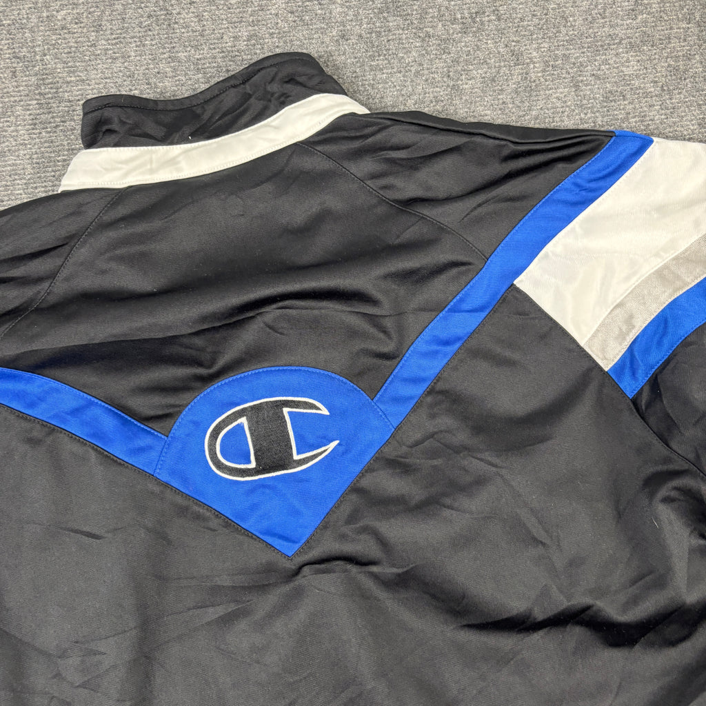 Vintage Champion USA Jacket Men's Large Black Blue Full Zip