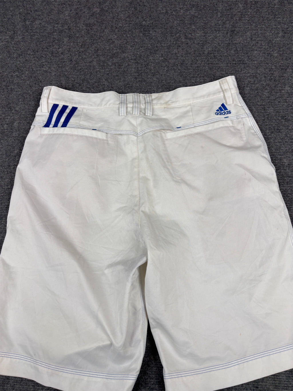 Adidas Climacool Golf Shorts Size 32 White Blue Stitching Logo