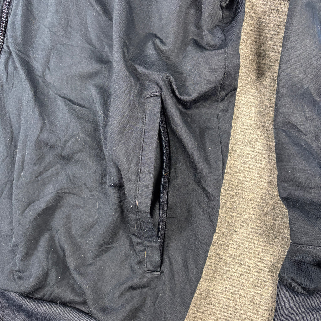 Vintage Y2K Adidas Jacket Men's Large Blue Satin Style Full Zip
