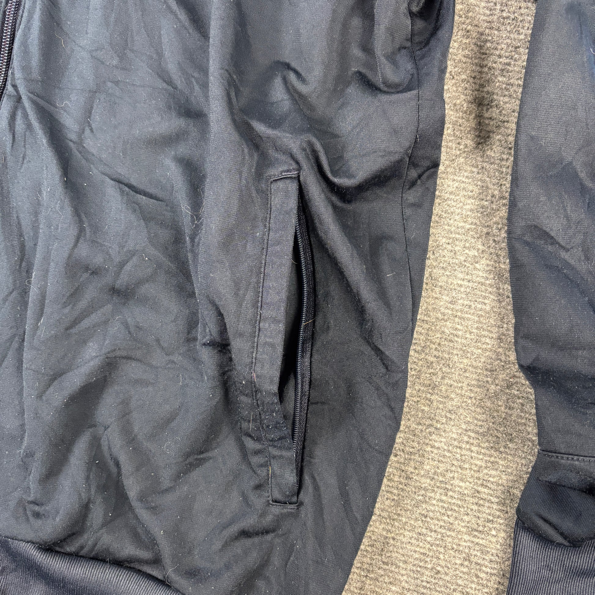 Vintage Y2K Adidas Jacket Men's Large Blue Satin Style Full Zip