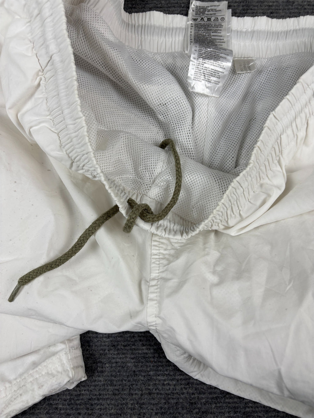 Vintage Y2k Adidas 3/4 Track Pants Men’s L White Orange Cargo Pocket Windbreakers