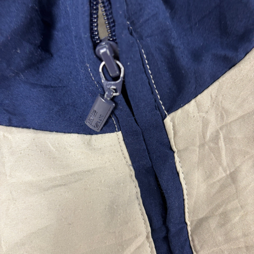 Vintage 90s Reebok Jacket Men's Large Cream Spell Out Logo Windbreaker