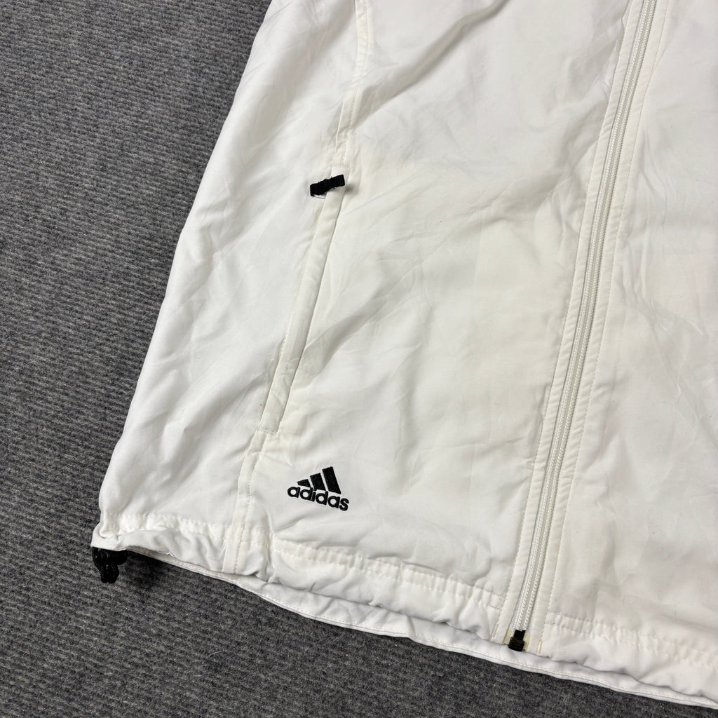 Vintage Y2K Adidas Activewear Vest Women's Small White Windbreaker