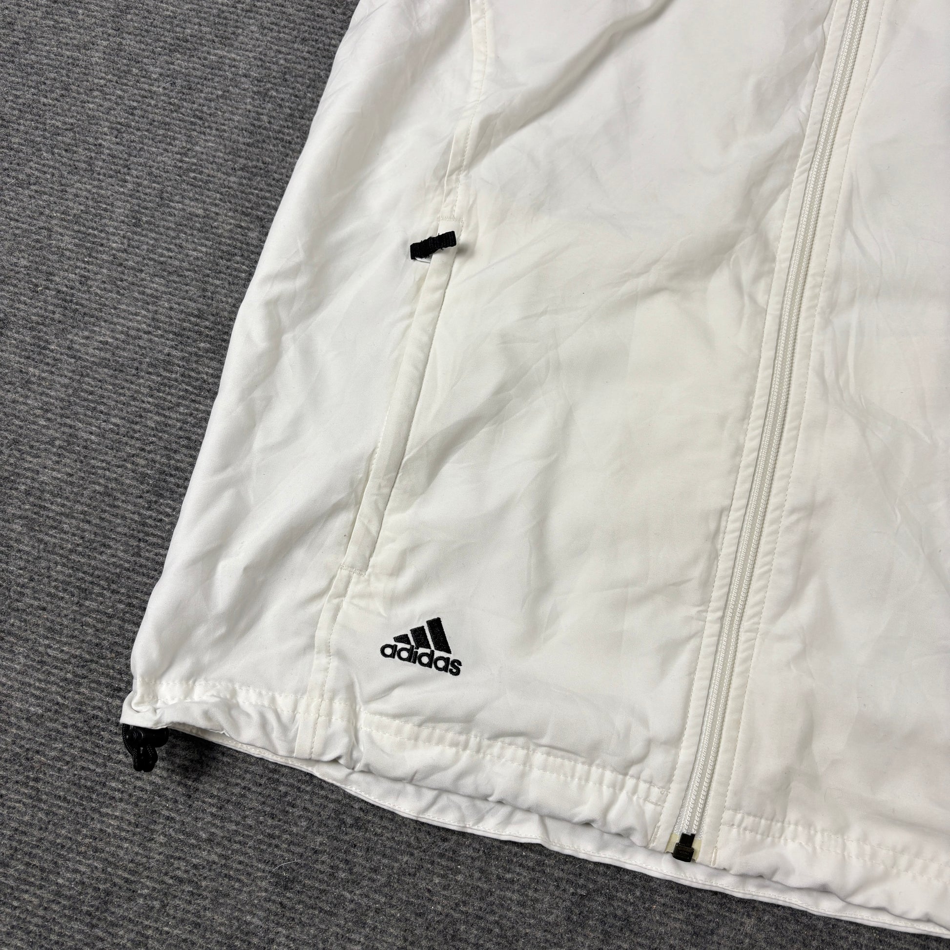 Vintage Y2K Adidas Activewear Vest Women's Small White Windbreaker