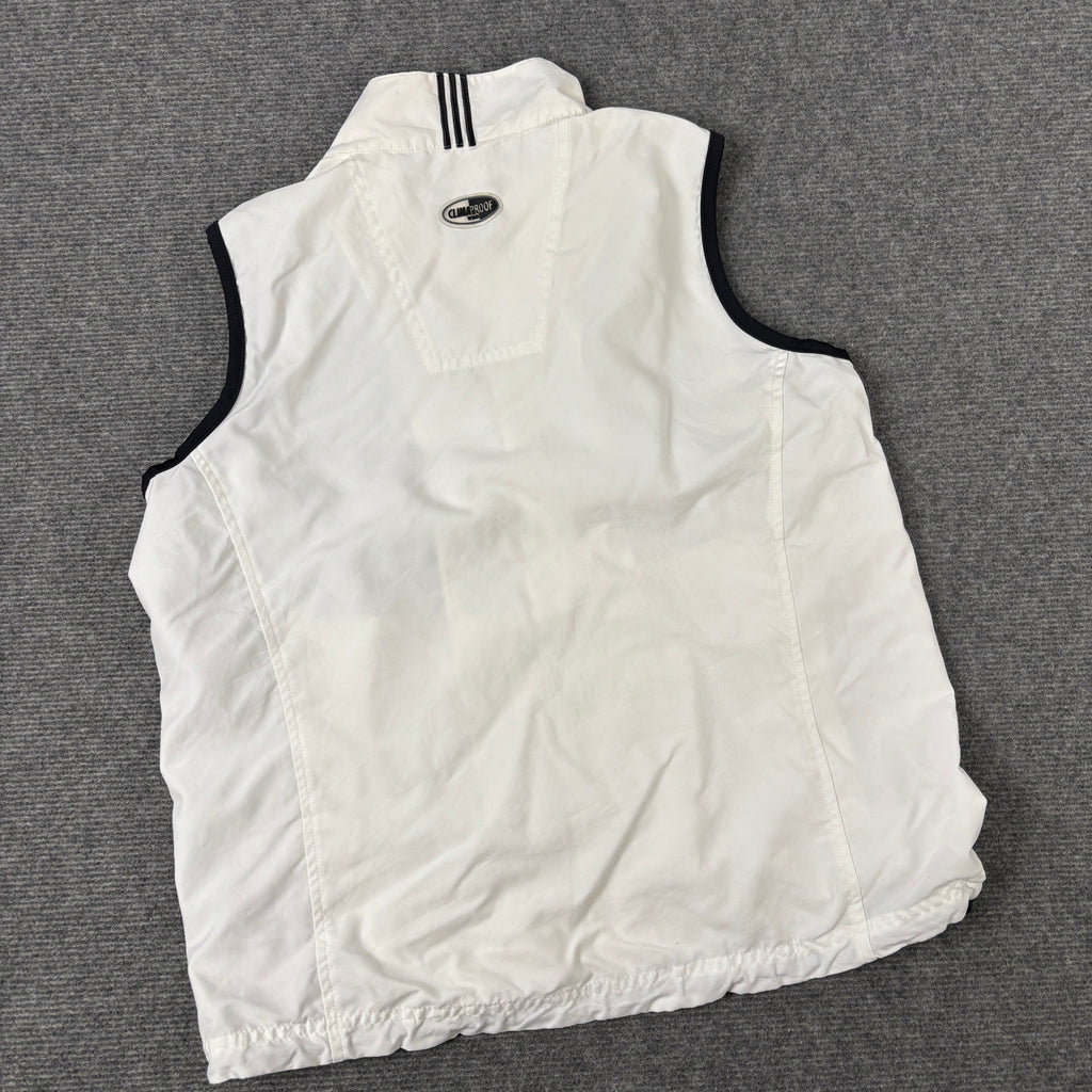 Vintage Y2K Adidas Activewear Vest Women's Small White Windbreaker