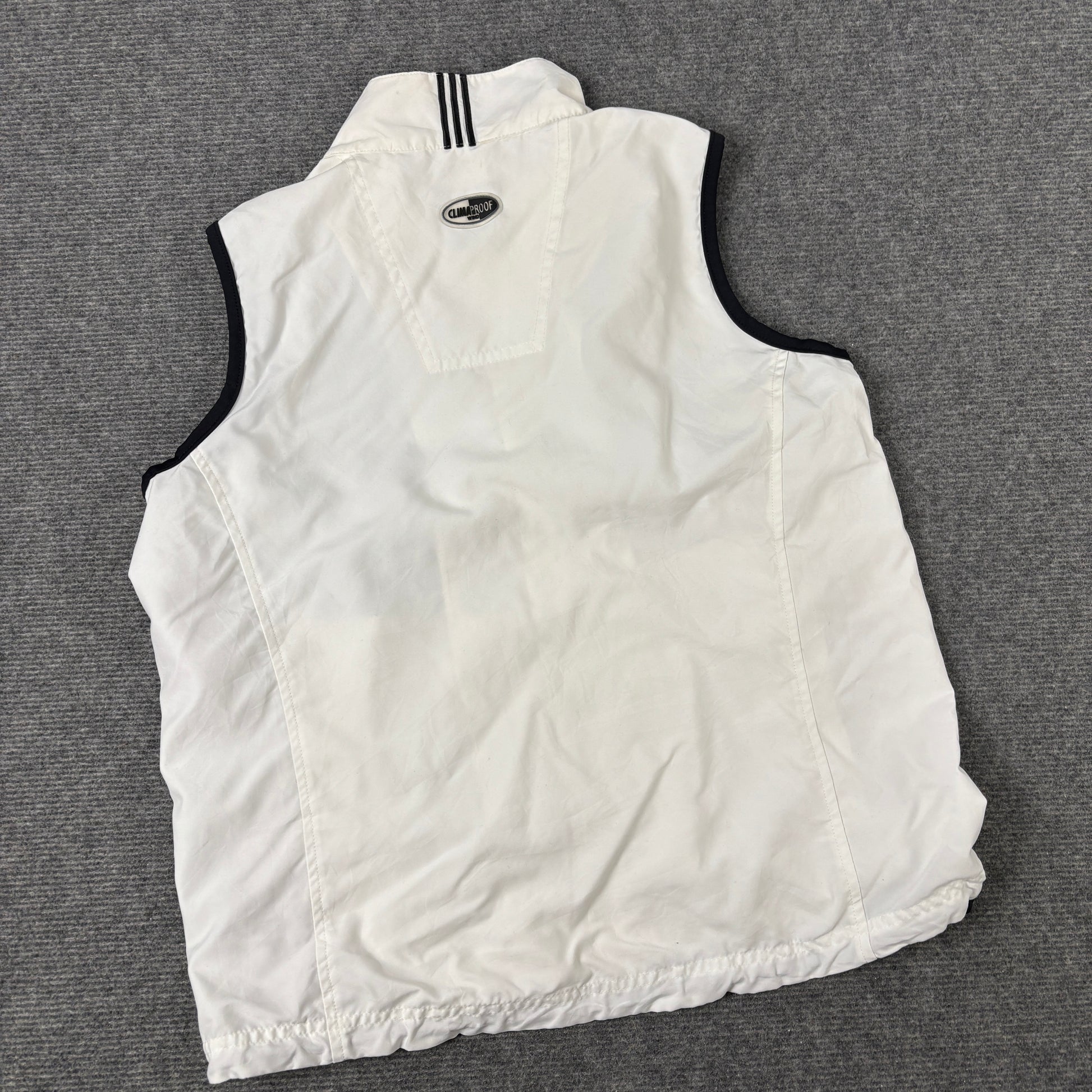 Vintage Y2K Adidas Activewear Vest Women's Small White Windbreaker
