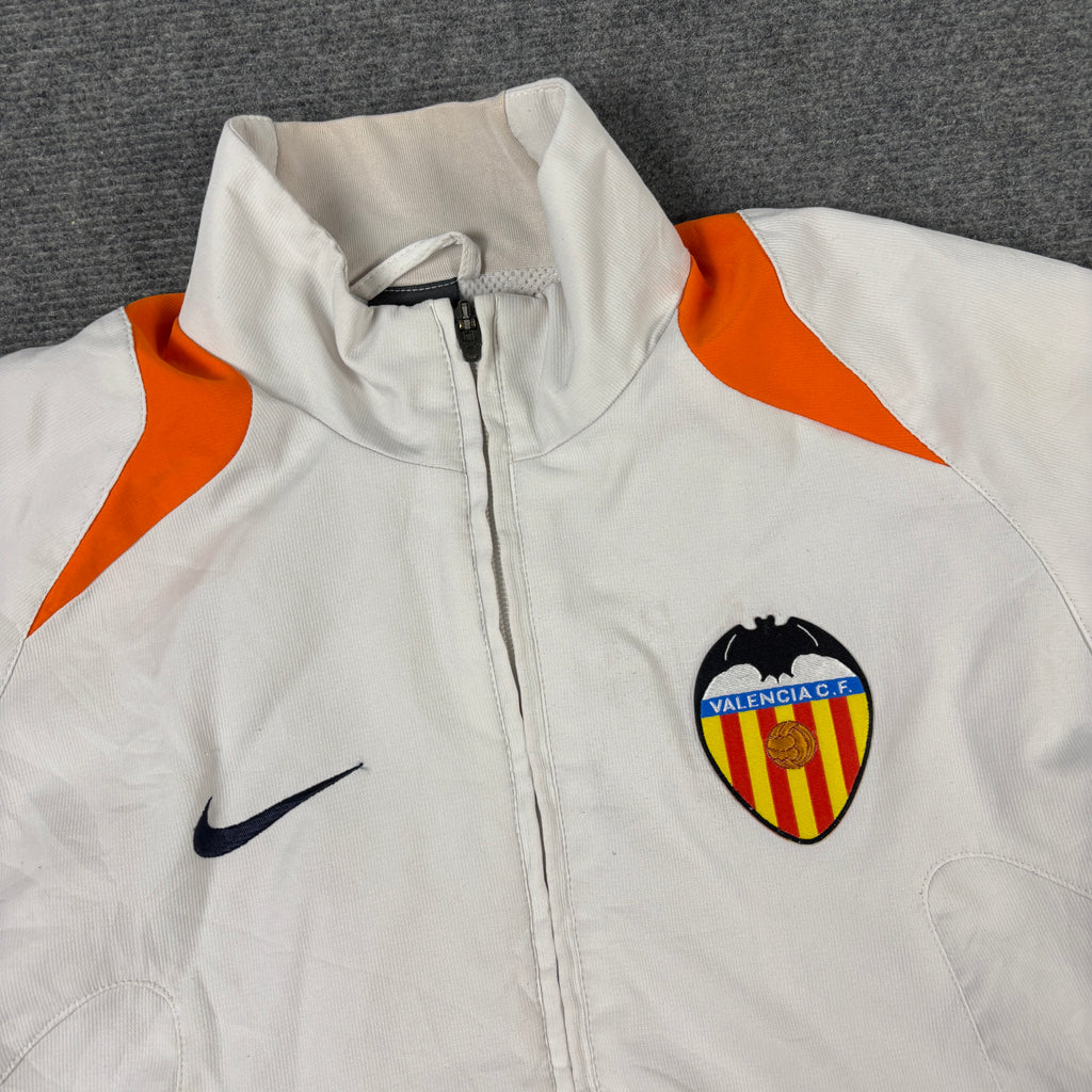 Vintage 00s Nike Football Valencia Jacket Men's Small White Windbreaker
