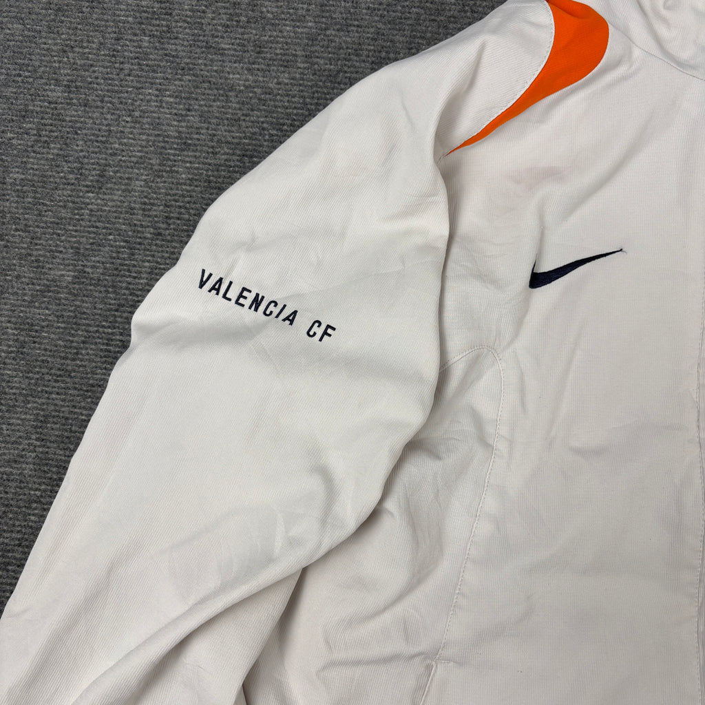 Vintage 00s Nike Football Valencia Jacket Men's Small White Windbreaker