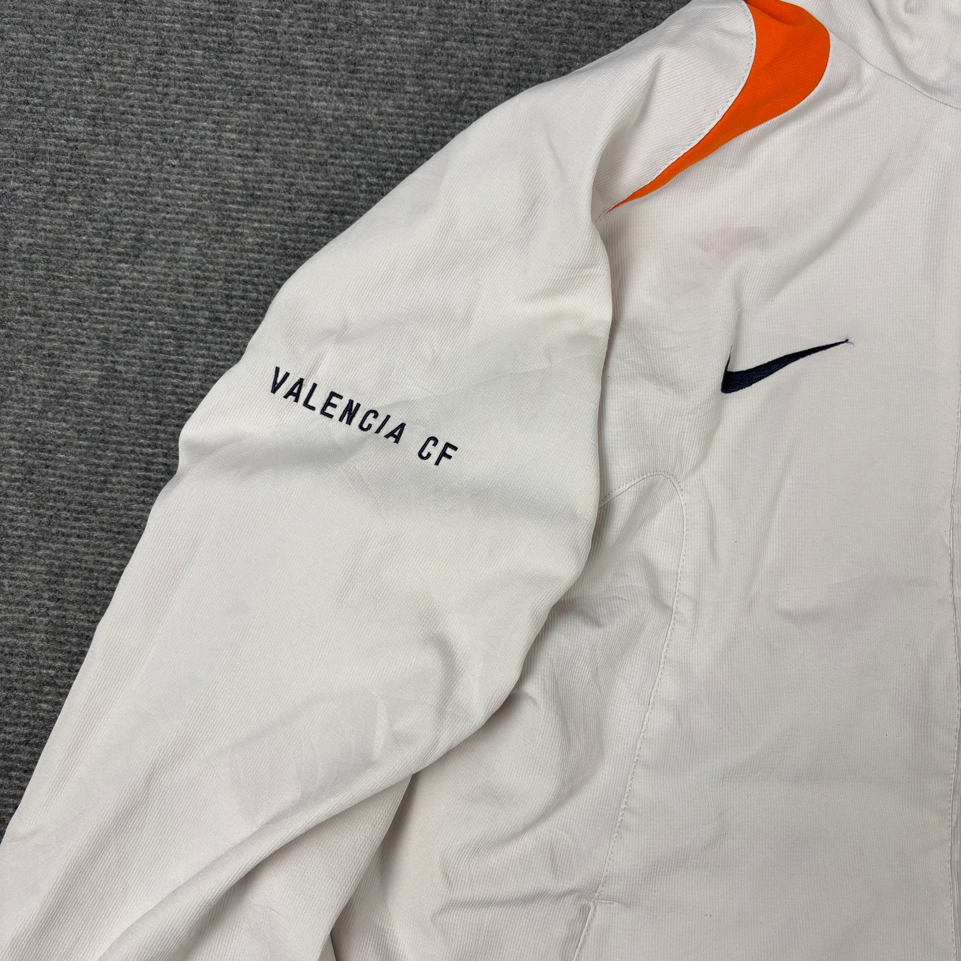 Vintage 00s Nike Football Valencia Jacket Men's Small White Windbreaker