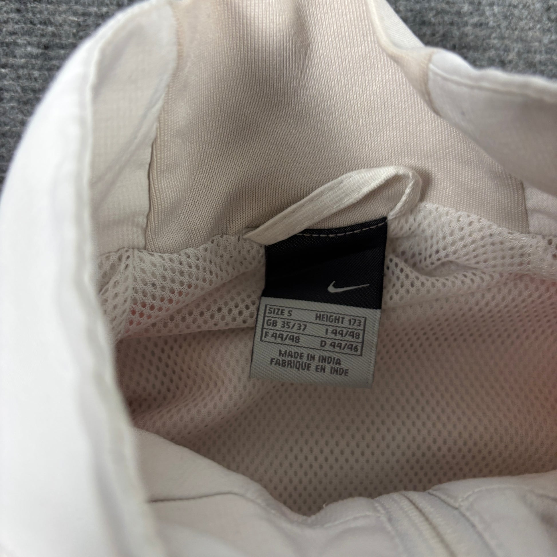 Vintage 00s Nike Football Valencia Jacket Men's Small White Windbreaker