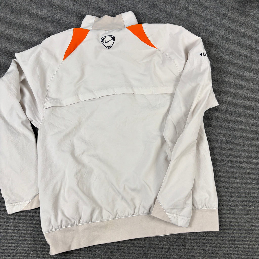 Vintage 00s Nike Football Valencia Jacket Men's Small White Windbreaker