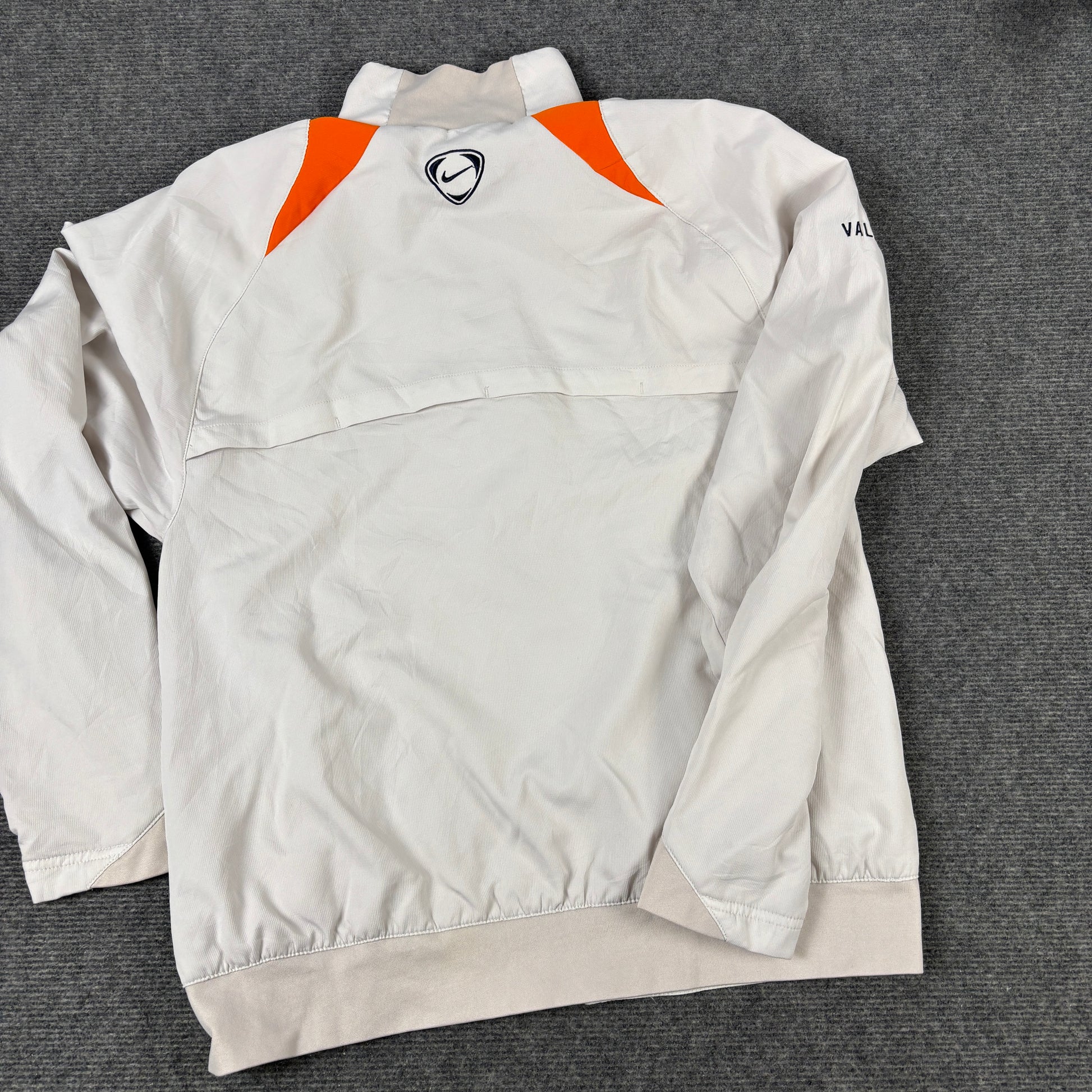 Vintage 00s Nike Football Valencia Jacket Men's Small White Windbreaker