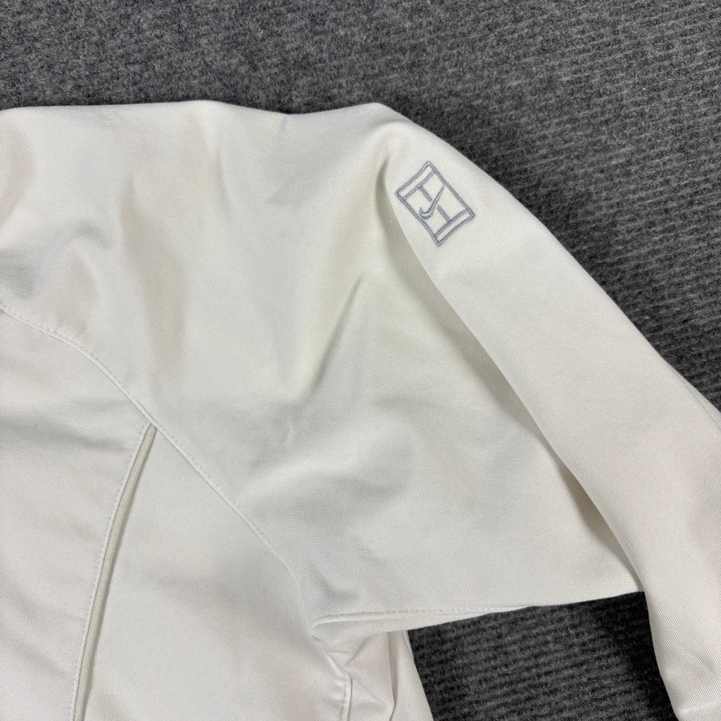 Vintage Y2K Nike Court Jacket Women's XS White Silver Dri-Fit Full Zip