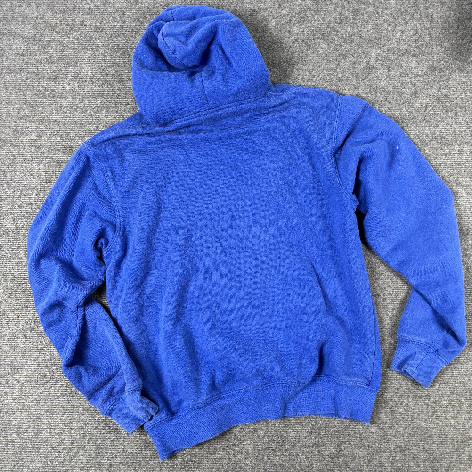 Vintage Y2K Adidas Hoodie Men's Medium Blue Centre Logo Jumper