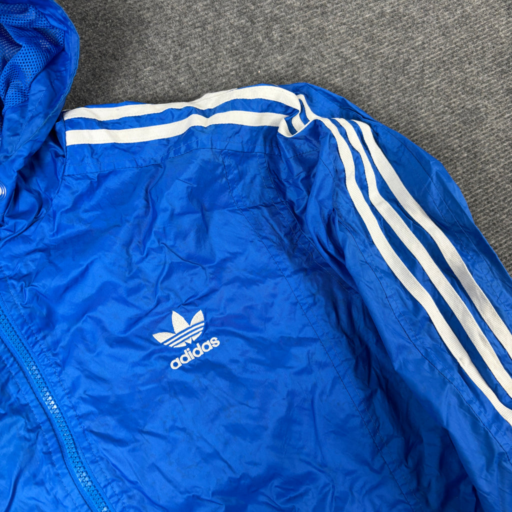 Vintage 00s Adidas Activewear Jacket Women's Medium Blue White 3 Stripe