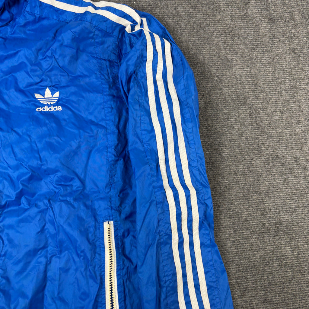 Vintage 00s Adidas Activewear Jacket Women's Medium Blue White 3 Stripe