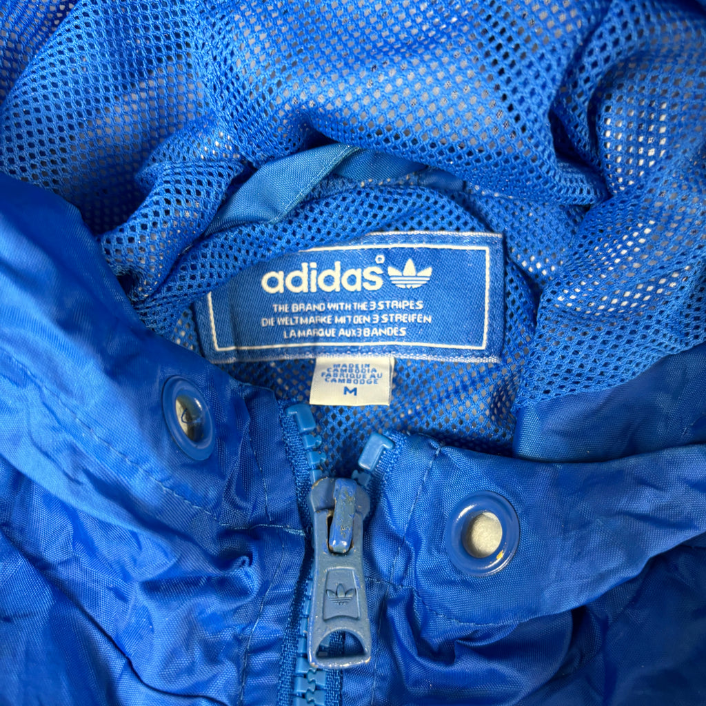 Vintage 00s Adidas Activewear Jacket Women's Medium Blue White 3 Stripe