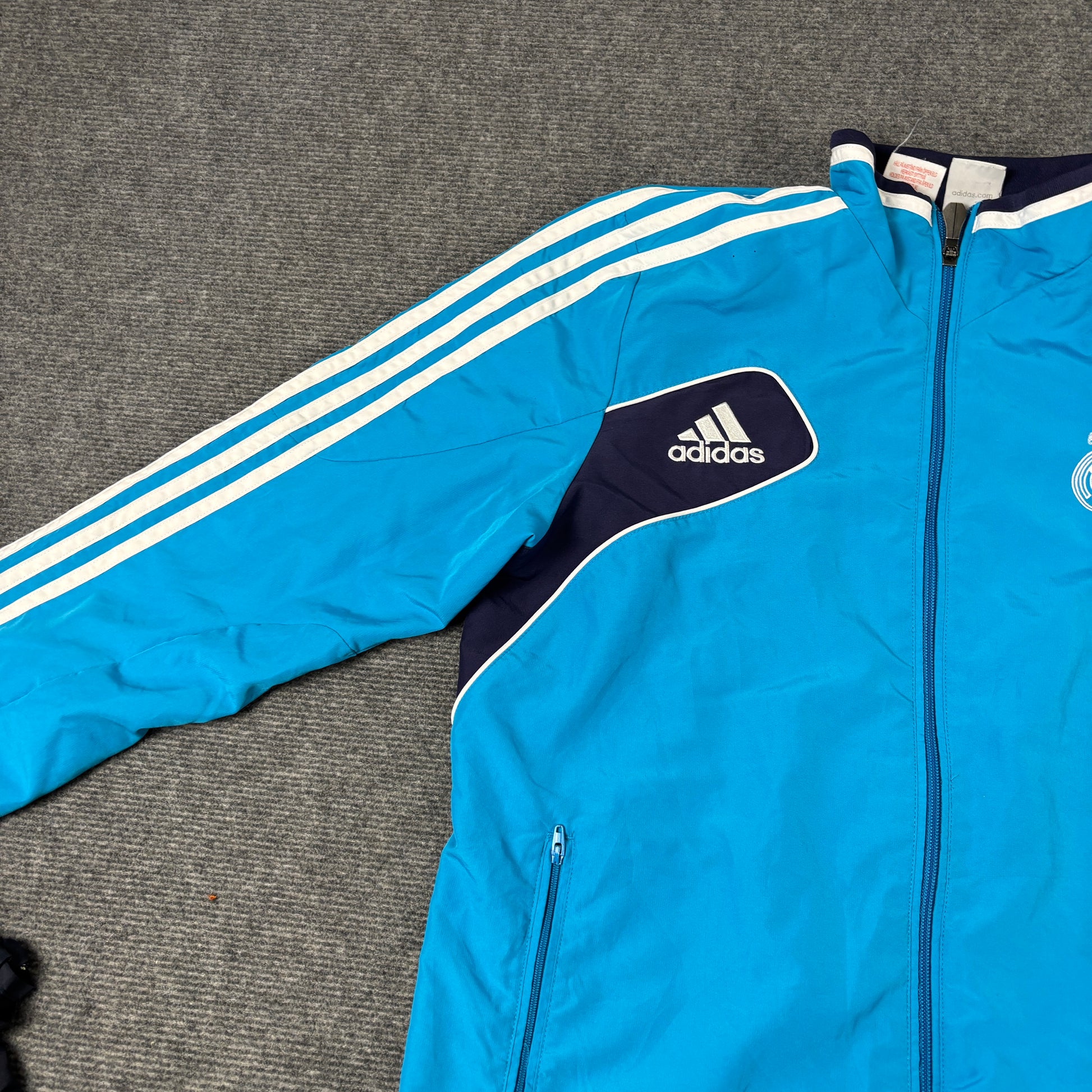 Adidas Real Madrid Football Jacket Men's Medium Blue White 2012-13 Season