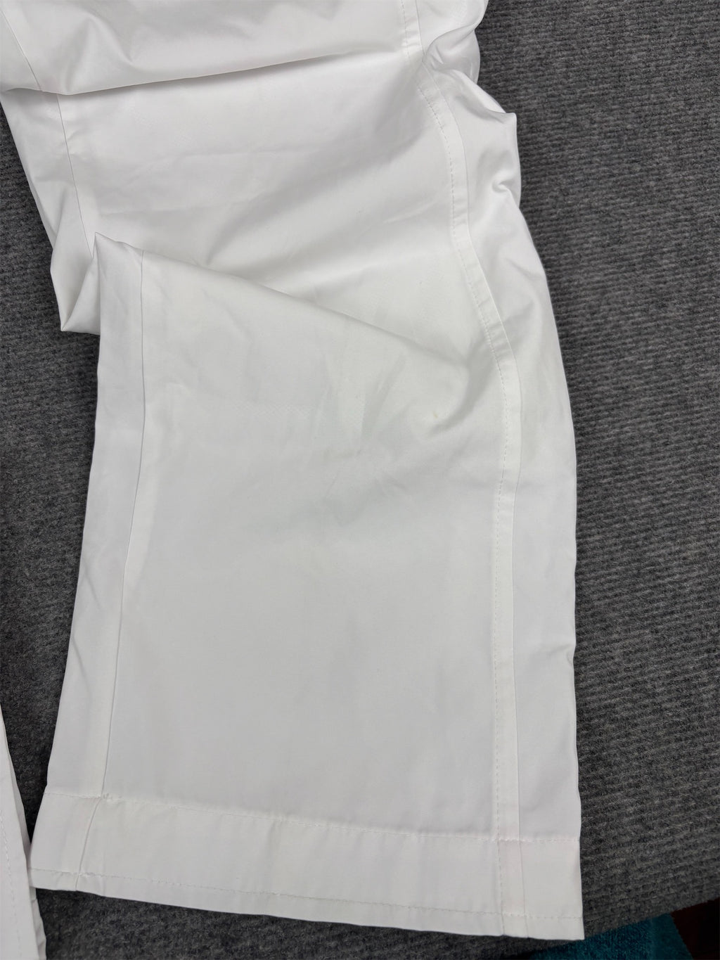 Vintage Y2K Nike Track Pants Womens S White Silver Swoosh Wide Leg Nylon Windbreaker