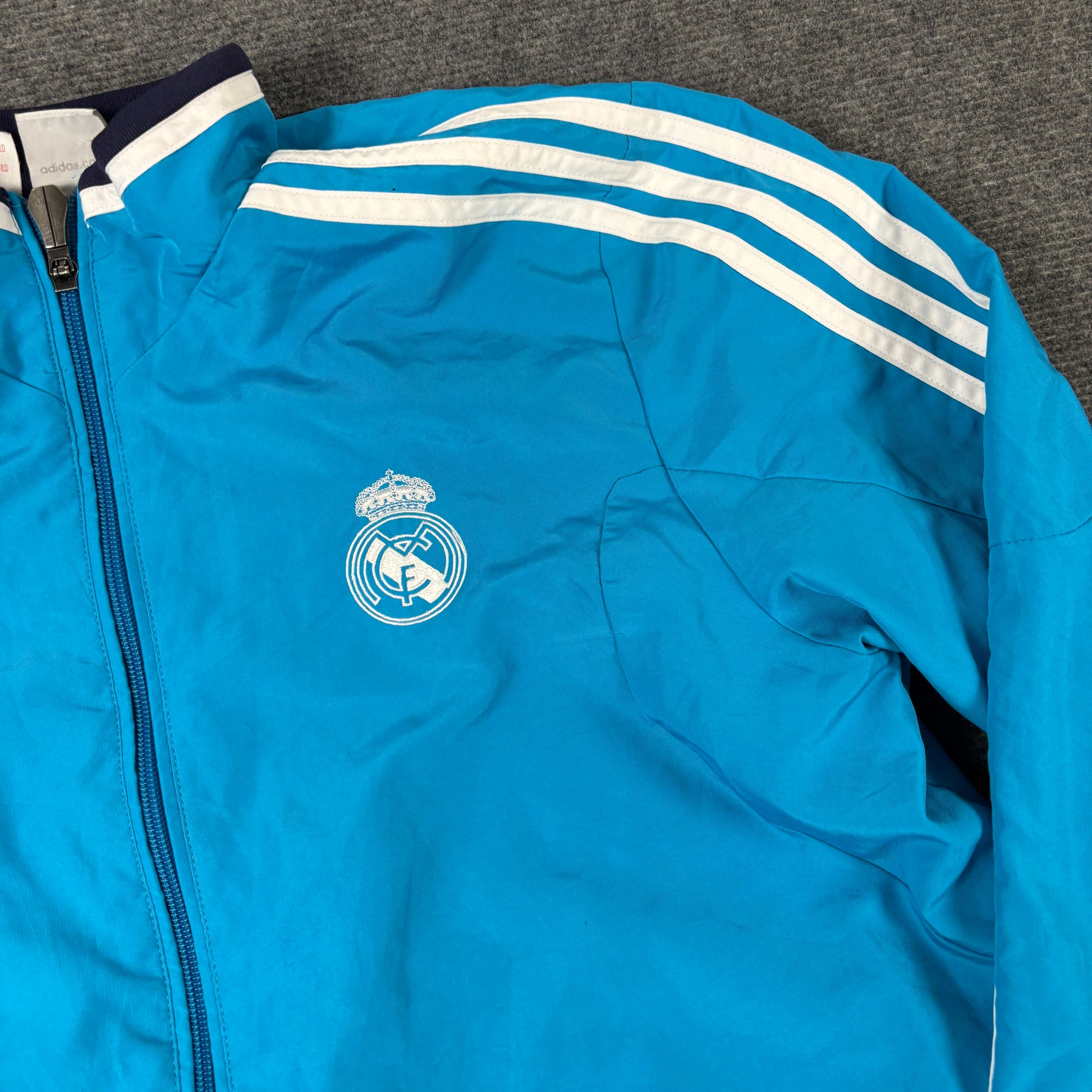 Adidas Real Madrid Football Jacket Men's Medium Blue White 2012-13 Season