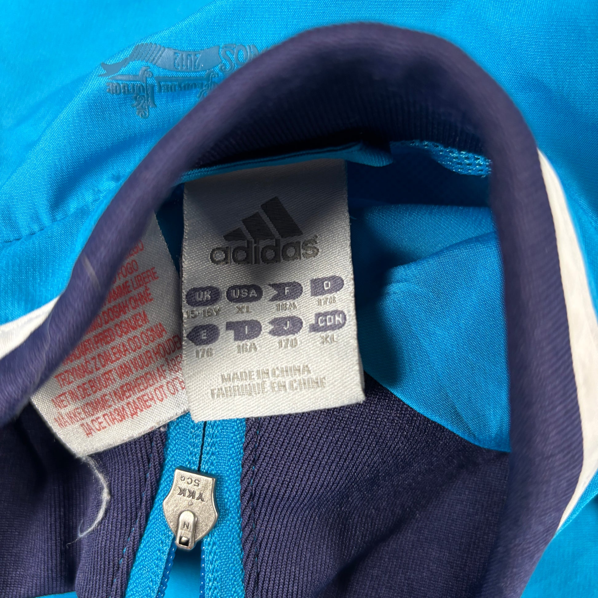Adidas Real Madrid Football Jacket Men's Medium Blue White 2012-13 Season