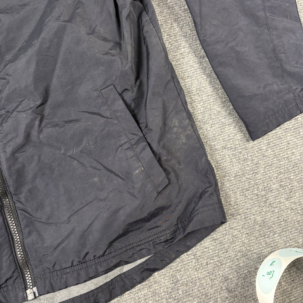 Vintage Y2K Nike Jacket Men's Large Black Fleece Lined Windbreaker