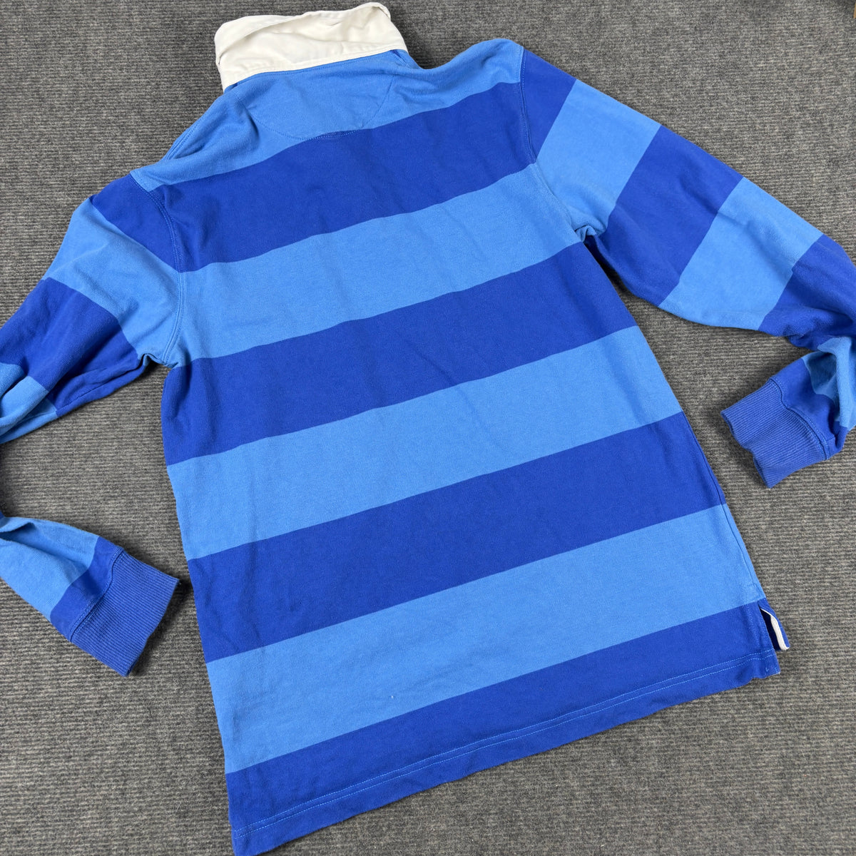Nike Striped Rugby Polo Men's Medium Blue Navy Ath Department