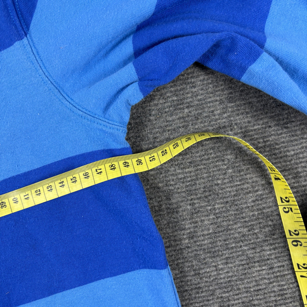 Nike Striped Rugby Polo Men's Medium Blue Navy Ath Department