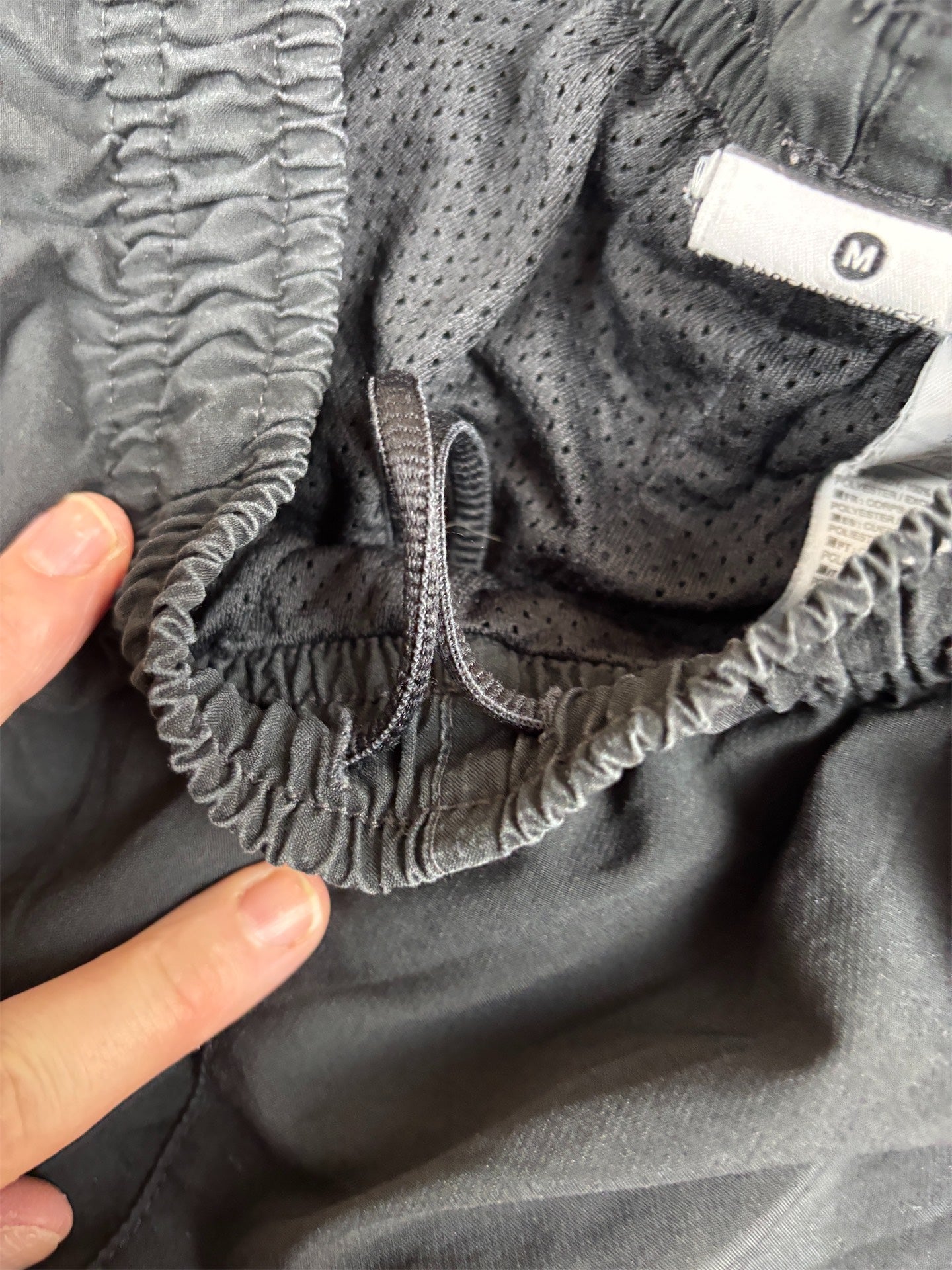 Classic Nike Track Pants Sz M Black White Green Piping Nylon Style Windbreakers