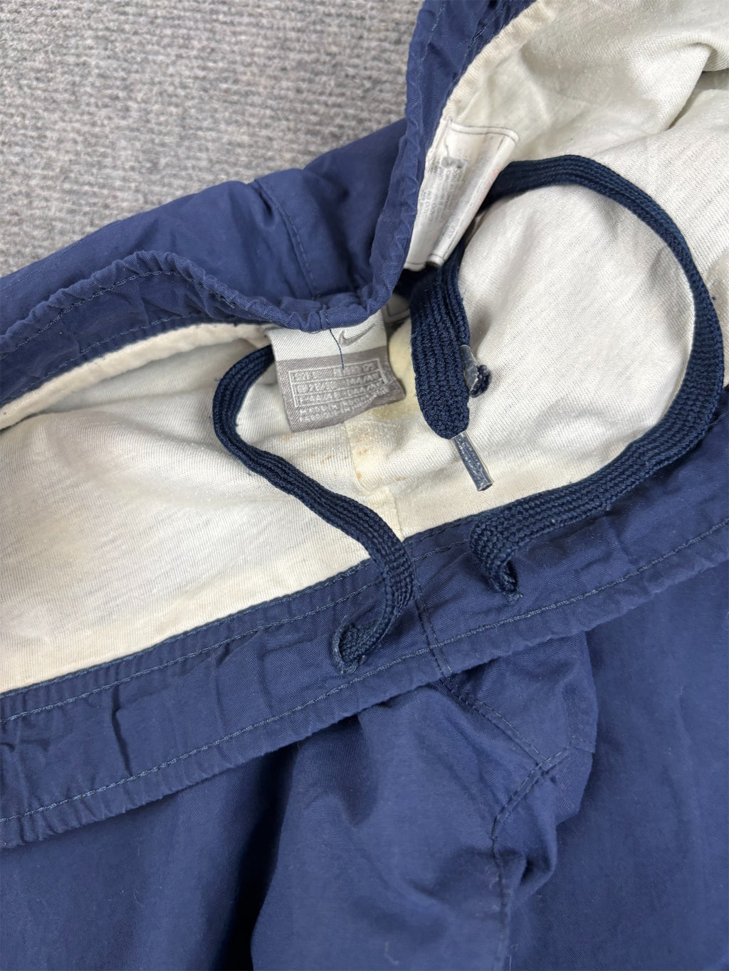 Vintage Y2K Nike Track Pants S Navy White Detail Wide Leg Windbreakers