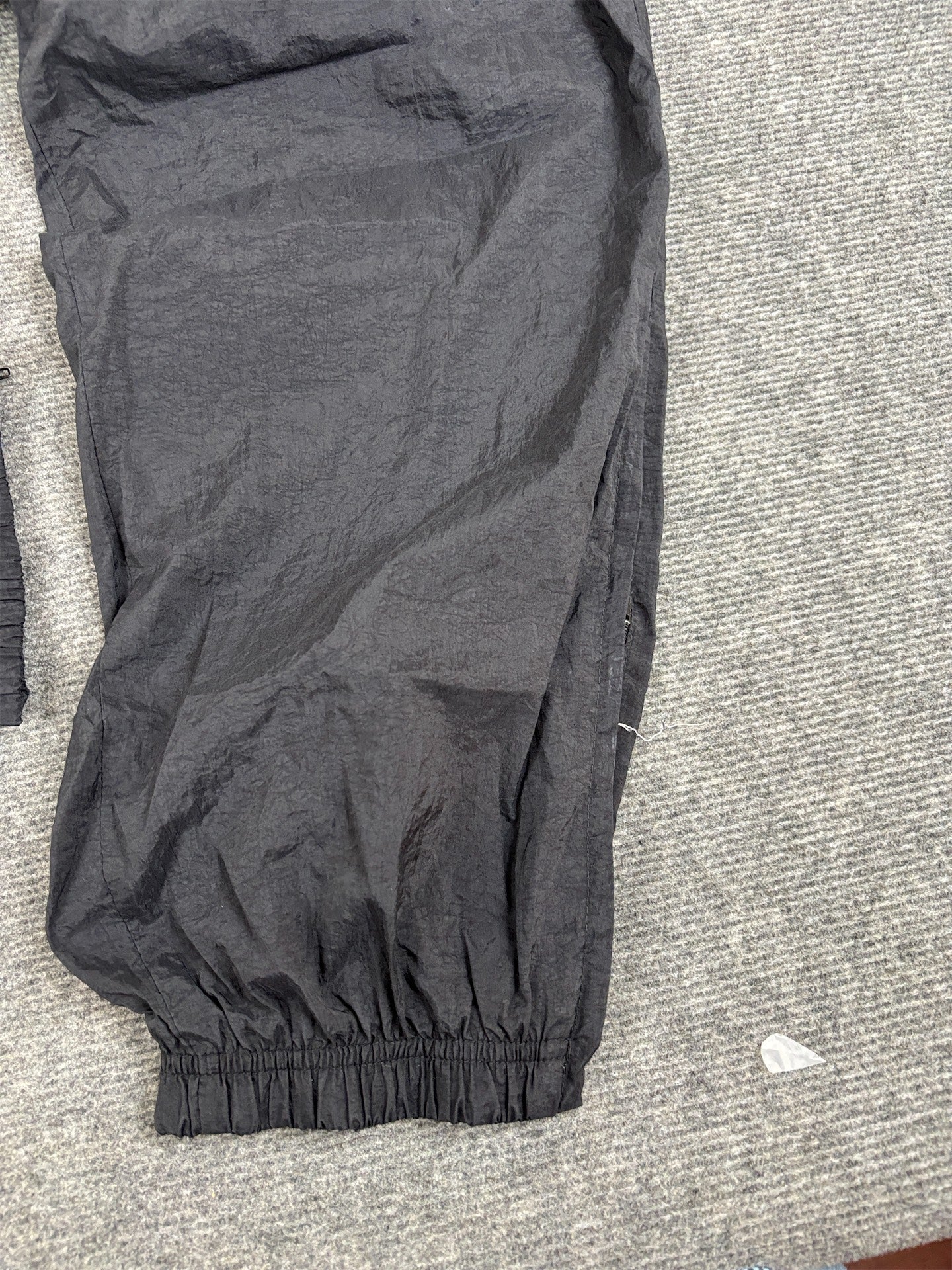Vintage 90s Nike Track Pants Size L Double Black Classic Nylon Windbreakers