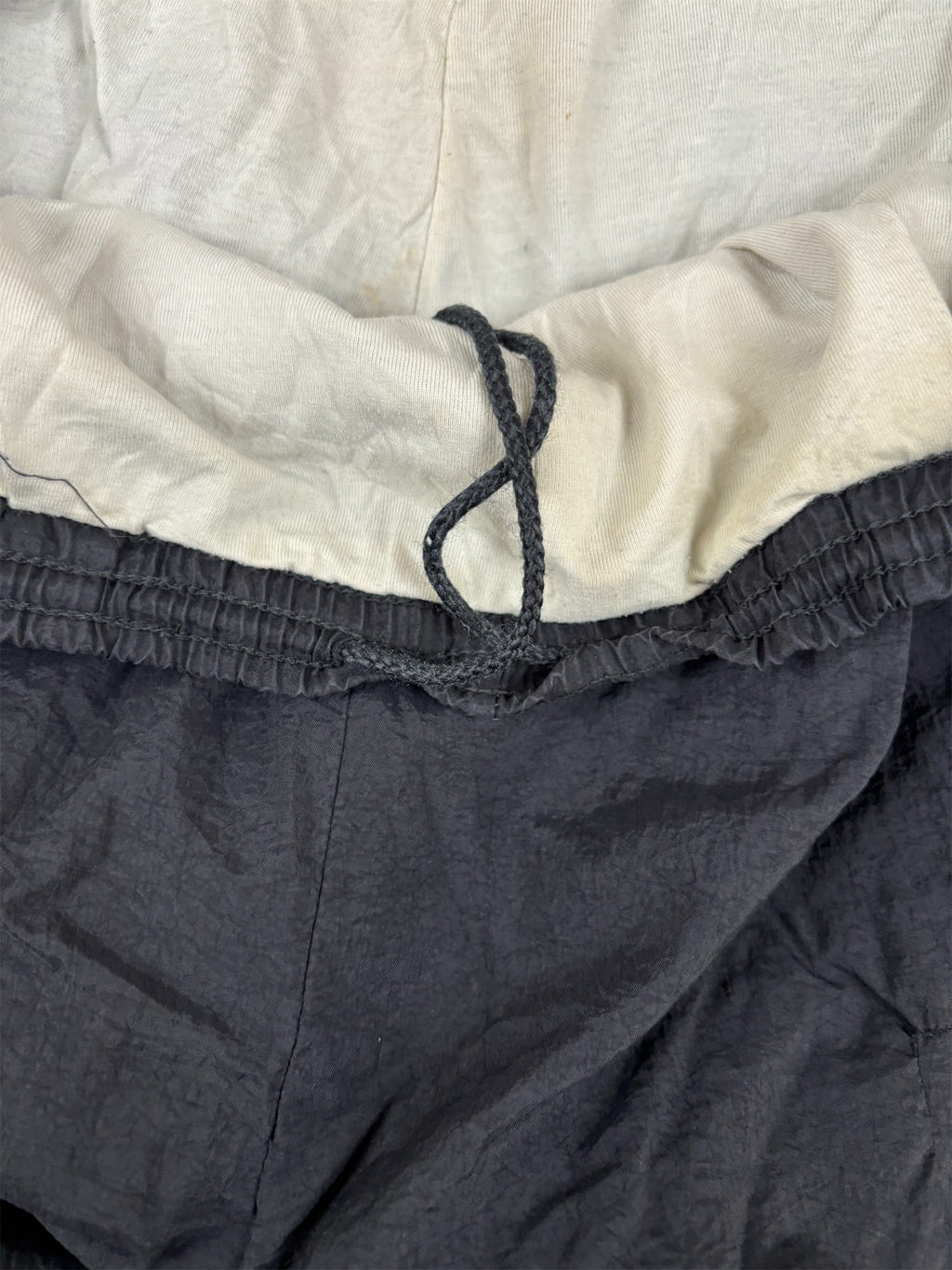 Vintage 90s Nike Track Pants Size L Double Black Classic Nylon Windbreakers