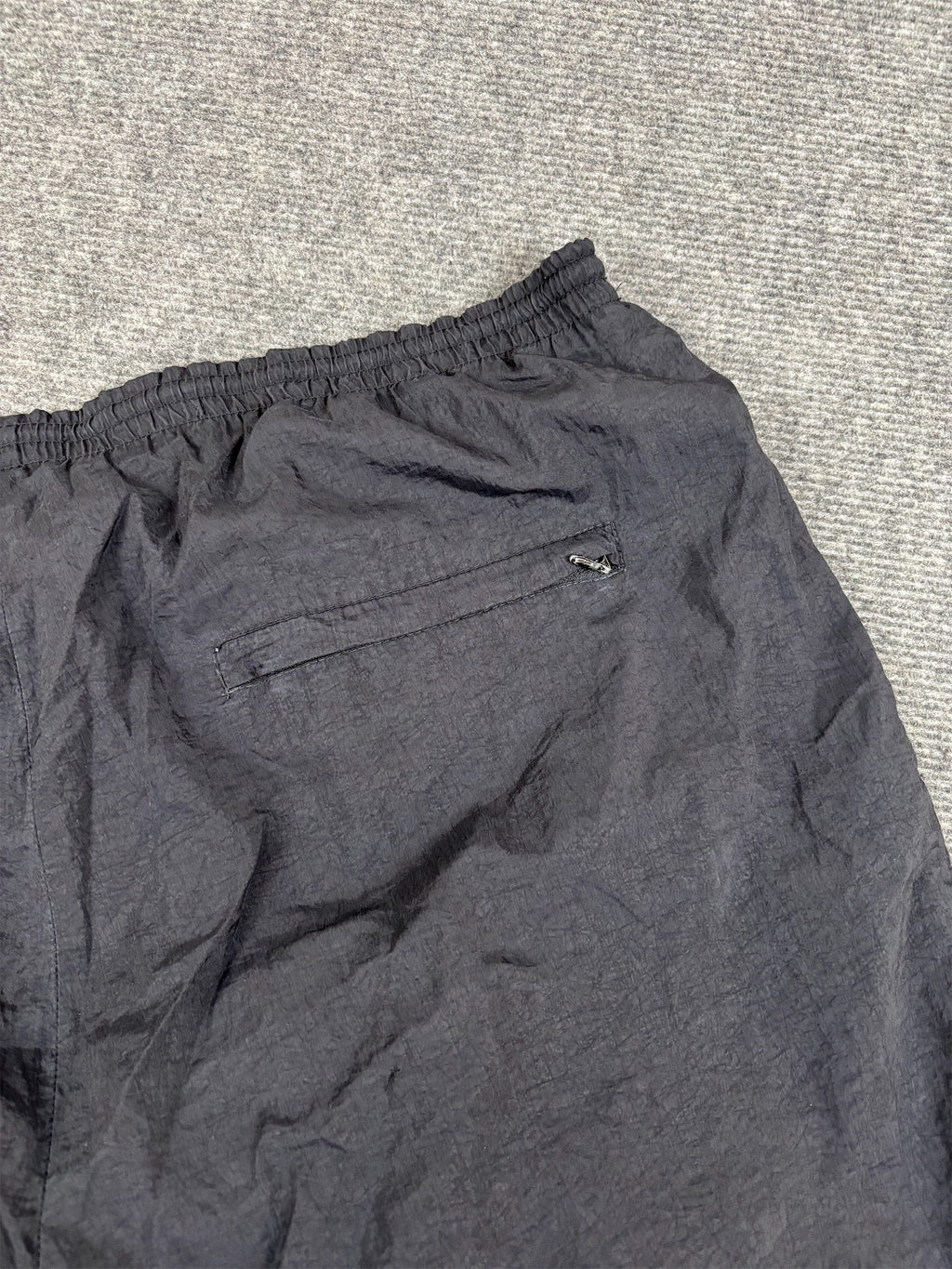 Vintage 90s Nike Track Pants Size L Double Black Classic Nylon Windbreakers