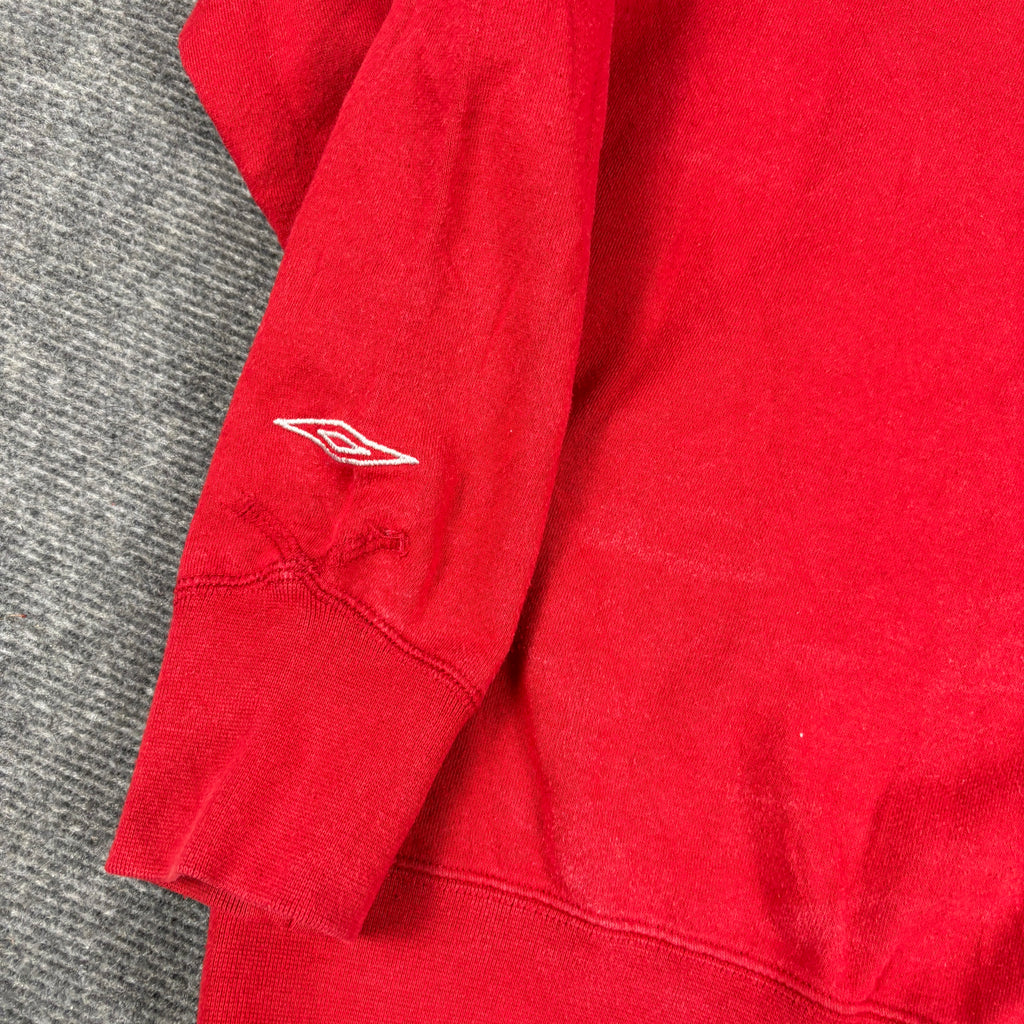 Vintage Umbro Jumper Men's Medium Red England Spell Out Logo