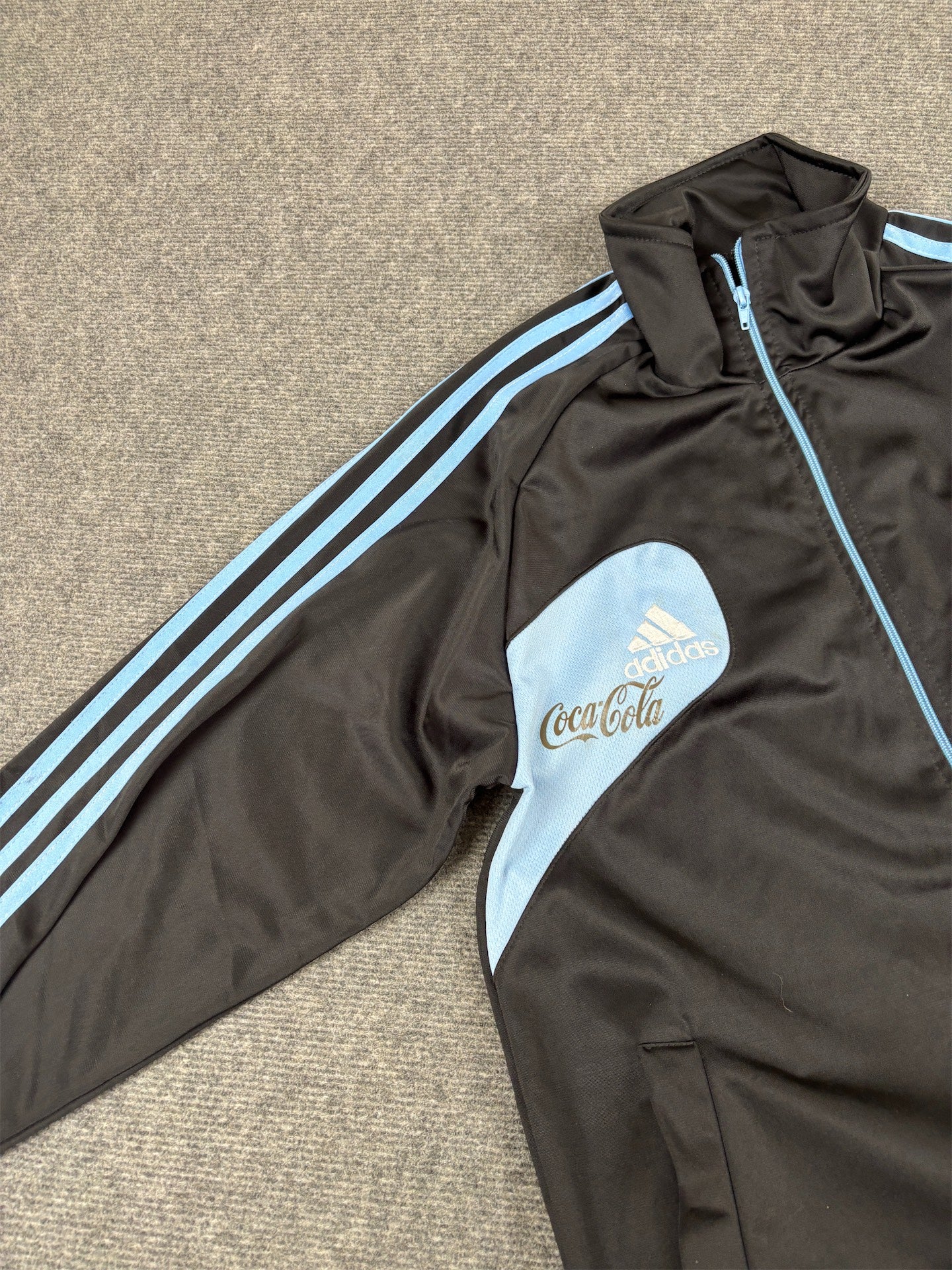Vintage Adidas Argentina AFA Jumper Size M Black Blue Retro Football Patch Logos