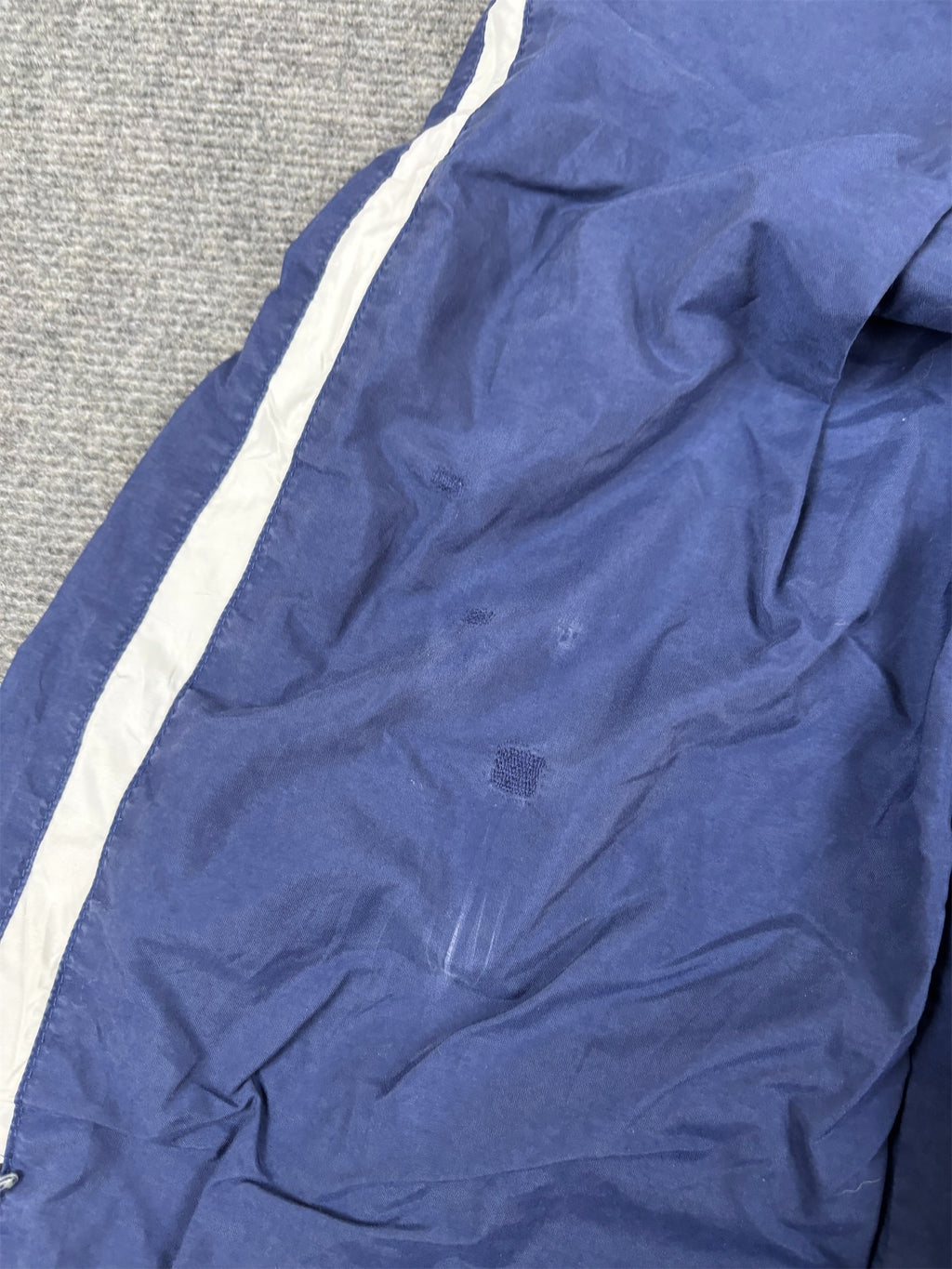 Vintage Y2K Nike Track Pants Womens M Navy White Detail 3/4 Length Wide Leg