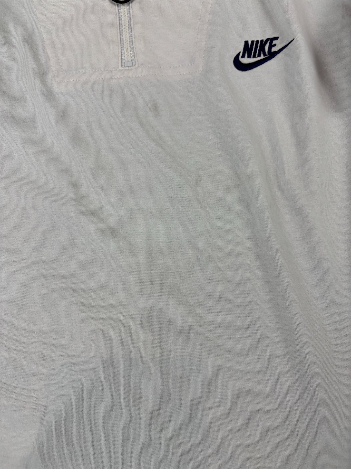 Vintage 90s Nike Court Agassi 1/4 Zip T-Shirt Size S White Navy Challenge Court Rare