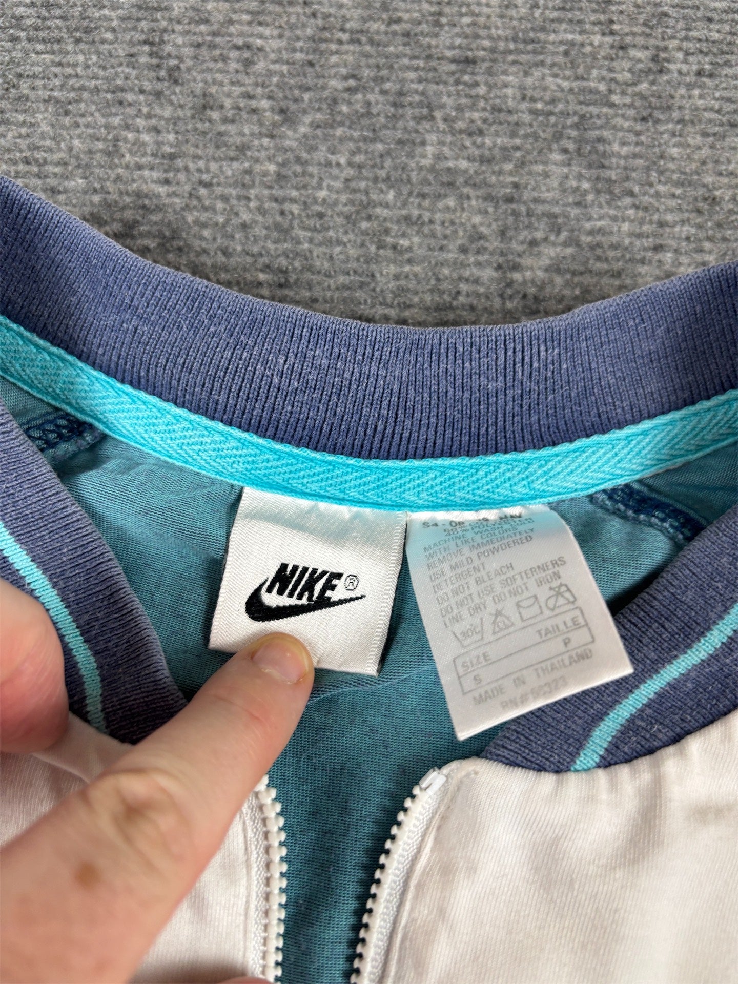 Vintage 90s Nike Court Agassi 1/4 Zip T-Shirt Size S White Navy Challenge Court Rare