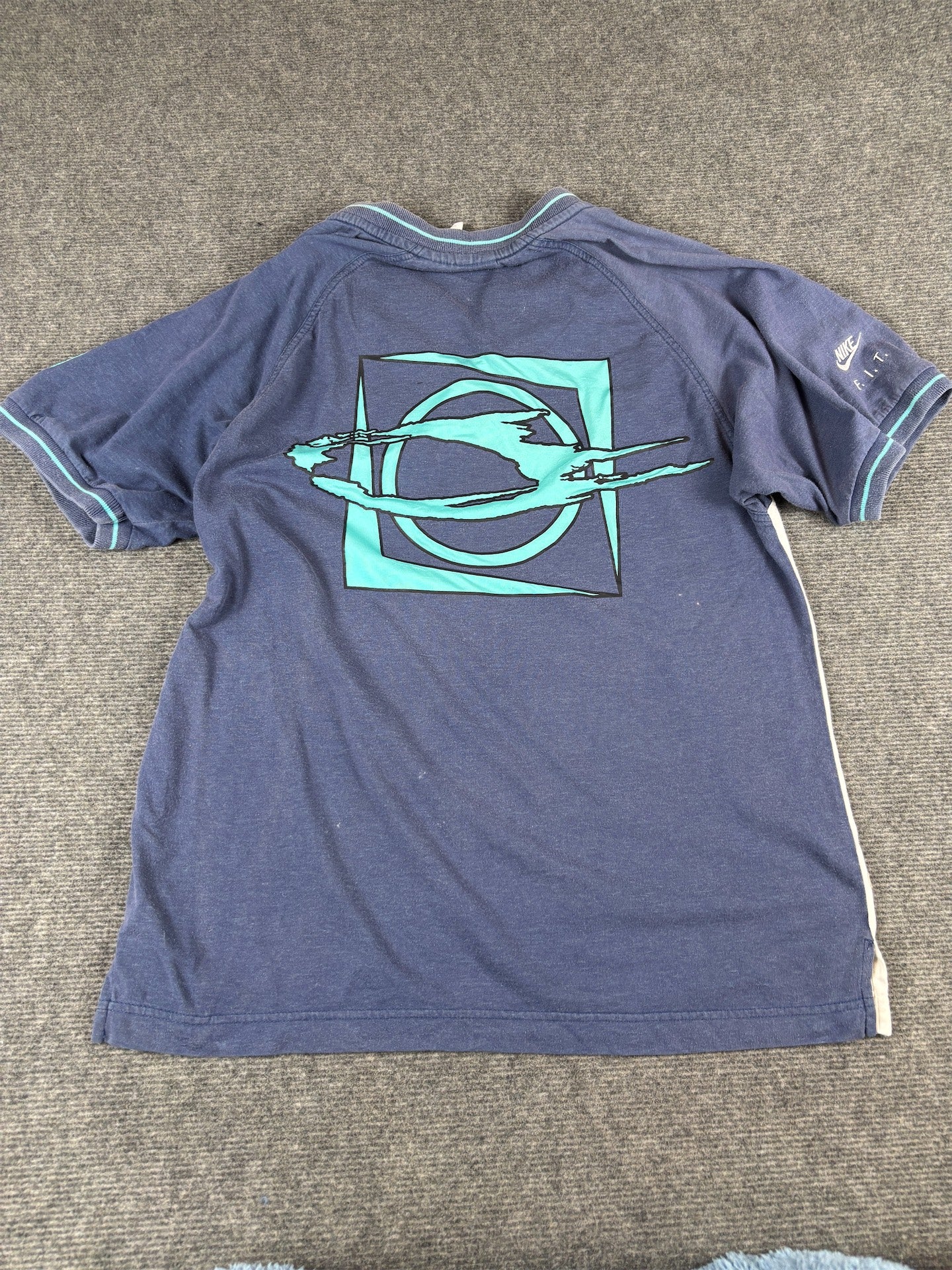 Vintage 90s Nike Court Agassi 1/4 Zip T-Shirt Size S White Navy Challenge Court Rare