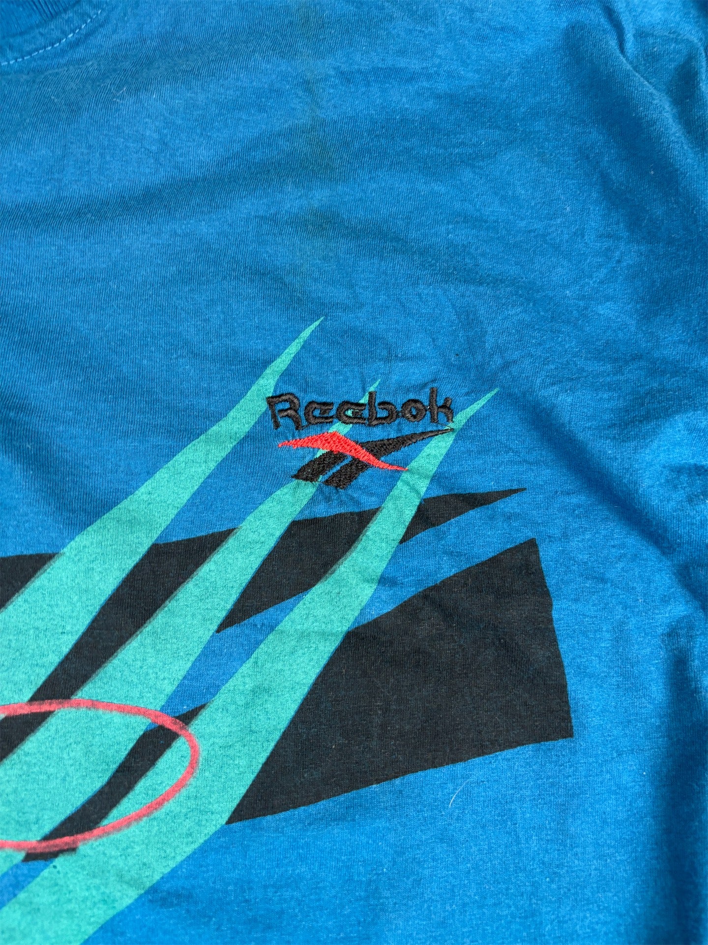 Vintage 80s Reebok Polo XL Blue Cotton Retro Tennis Style
