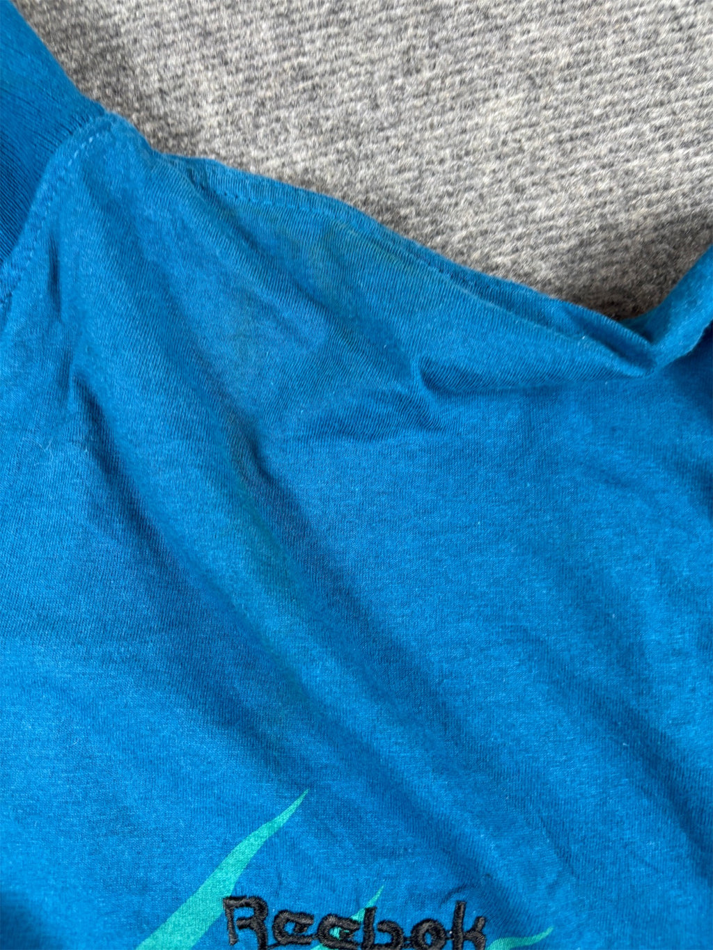 Vintage 80s Reebok Polo XL Blue Cotton Retro Tennis Style