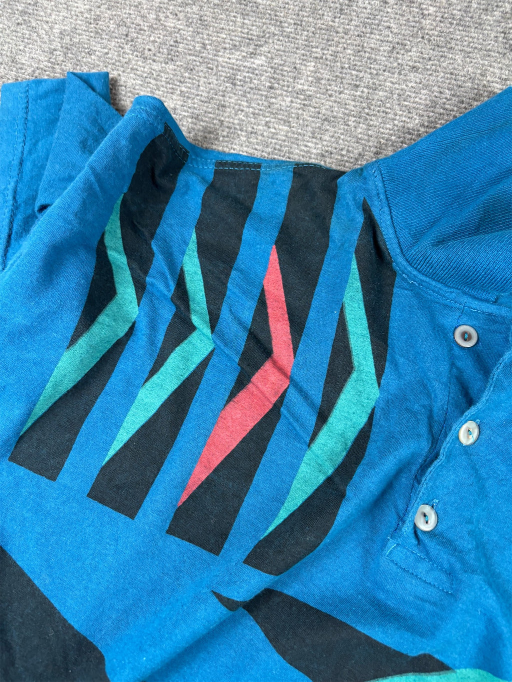 Vintage 80s Reebok Polo XL Blue Cotton Retro Tennis Style