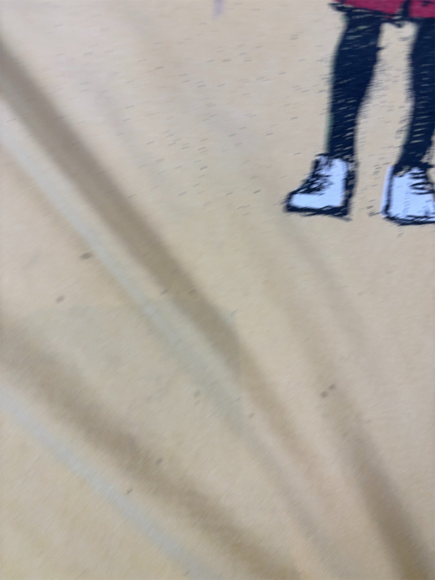 Vintage 90s Nike Basketball T-Shirt Mens L Yellow Jordan Sketch Graphic