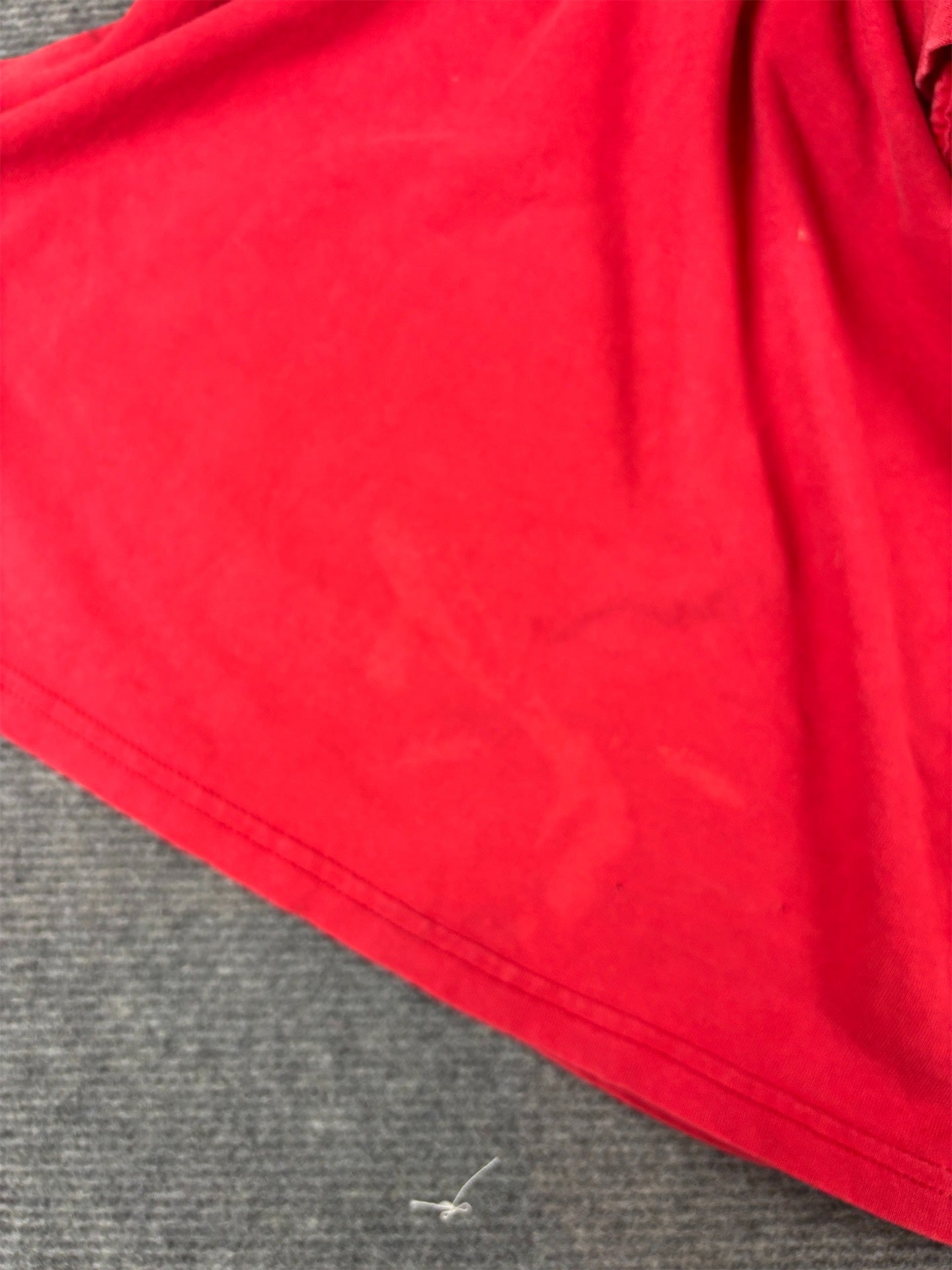 Vintage 90s Nike T-Shirt XL Red Cotton Centre Logo White Grey Crew Neck