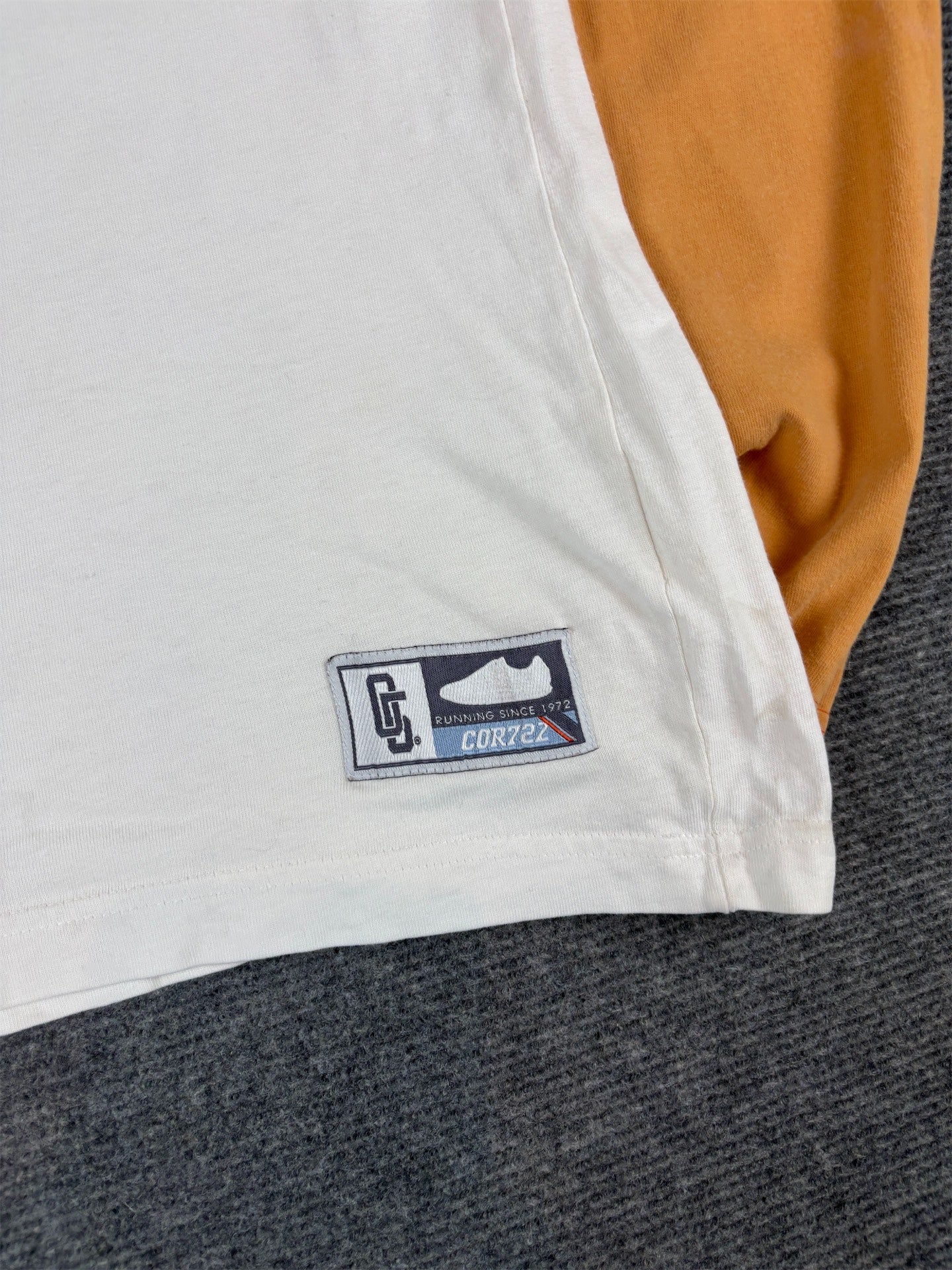 Vintage Y2K Nike Cortez 72 T-Shirt Men's S White Orange Badge Logo Long Sleeve