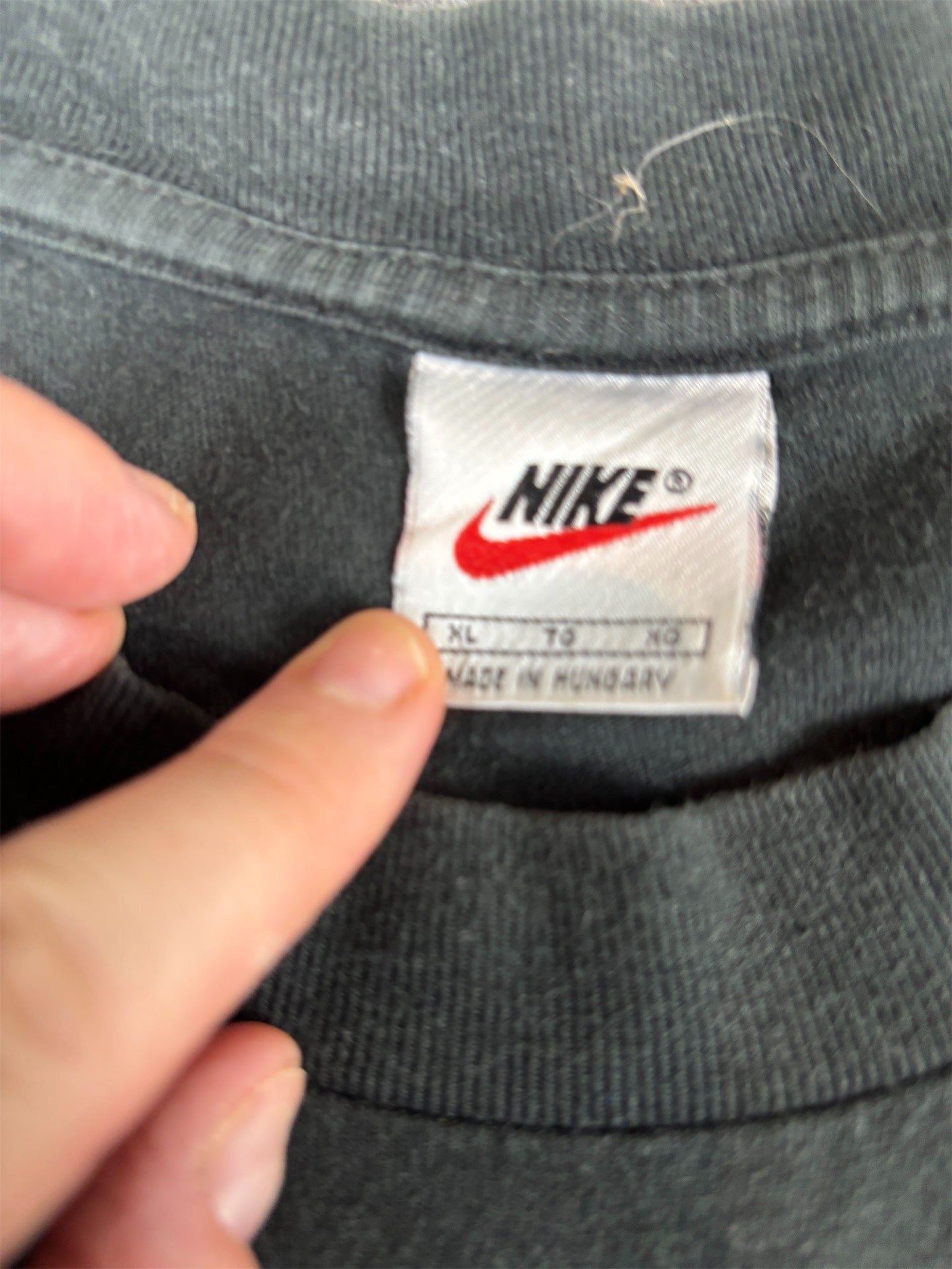 Vintage 90s Nike Agassi T-Shirt Men's XL Black Spell Out Logo Oversized Crew