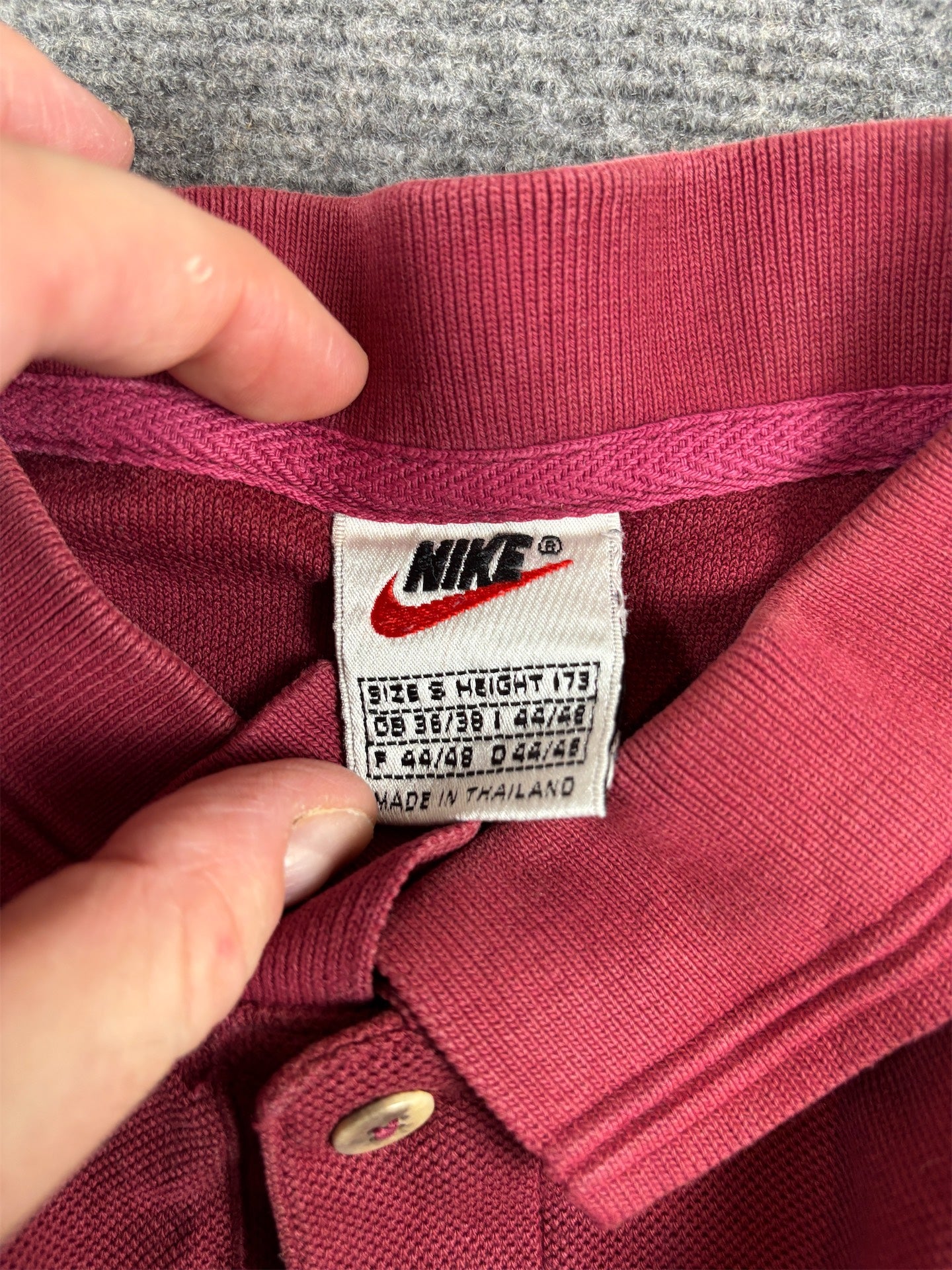 Vintage 90s Nike Court Polo Size S Red Chest Logo Swoosh Tennis Dri-Fit
