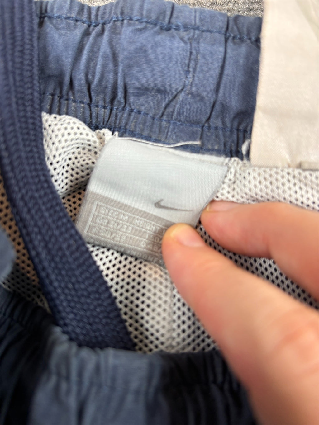 Vintage Y2K Nike Track Pants Size M Navy White Red Panel Ankle Bungee Tabs Straight Leg