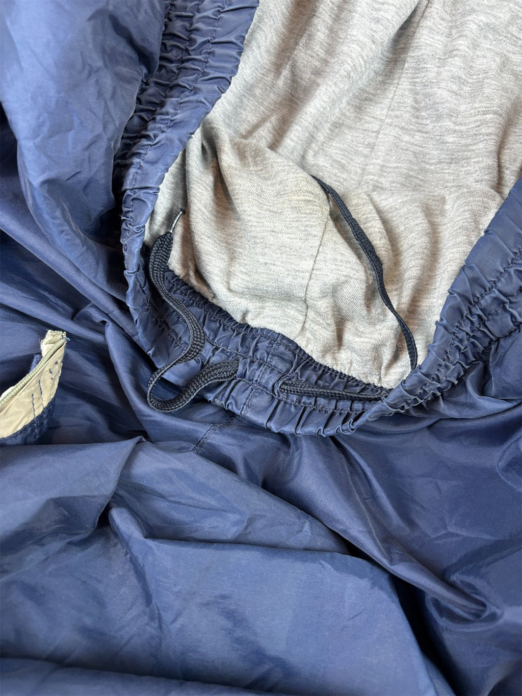 Vintage Y2K Nike Track Pants Size XXL Navy White Grey Panels Ankle Swoosh Wide Leg